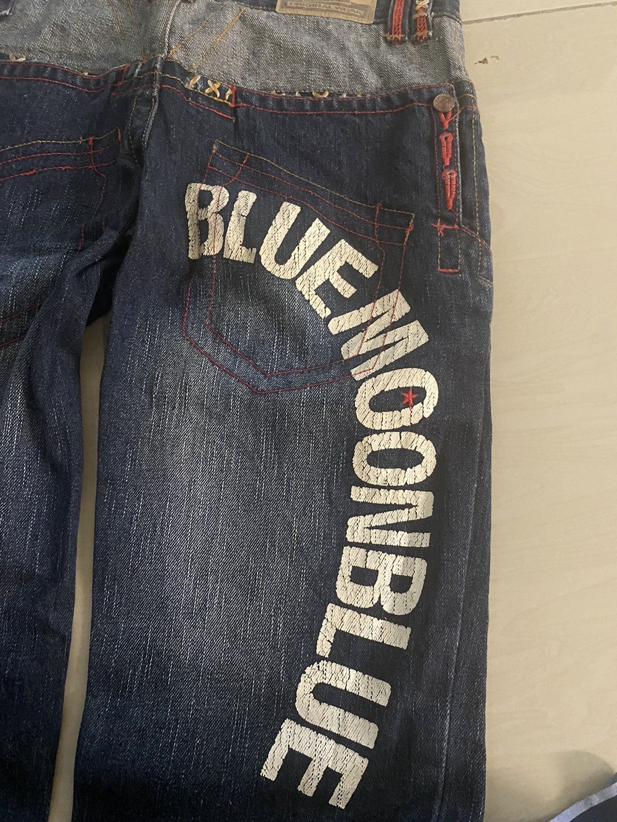 Japanese Brand × Vintage Blue Moon Blue Fatigue Surf Jeans Size US 29 - 7 Thumbnail