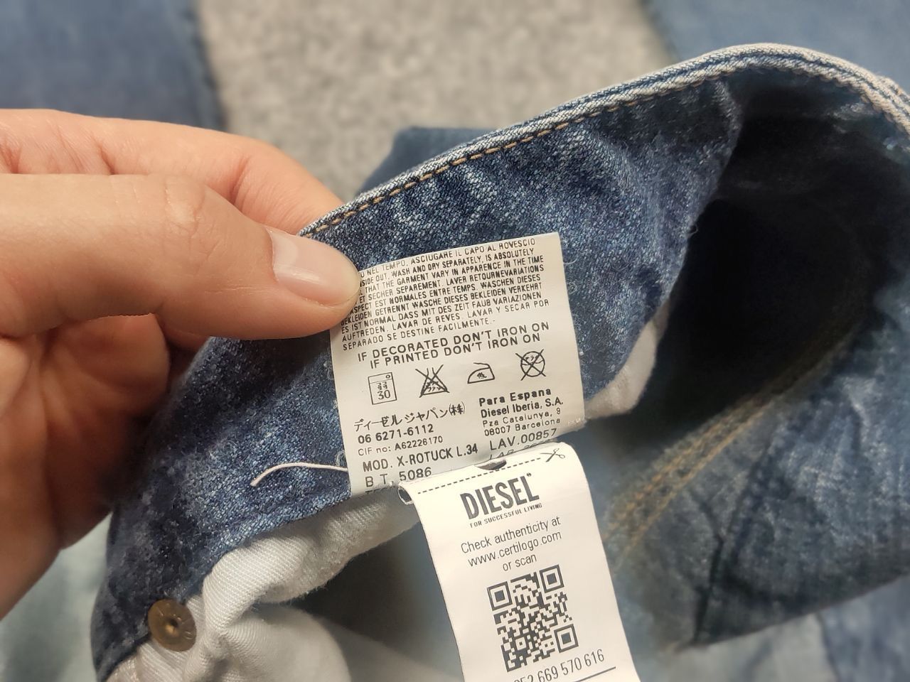 Diesel Diesel X-Rotuck second hand Men’s Low Rise Jeans Y2K Style Size US 36 / EU 52 - 20 Thumbnail