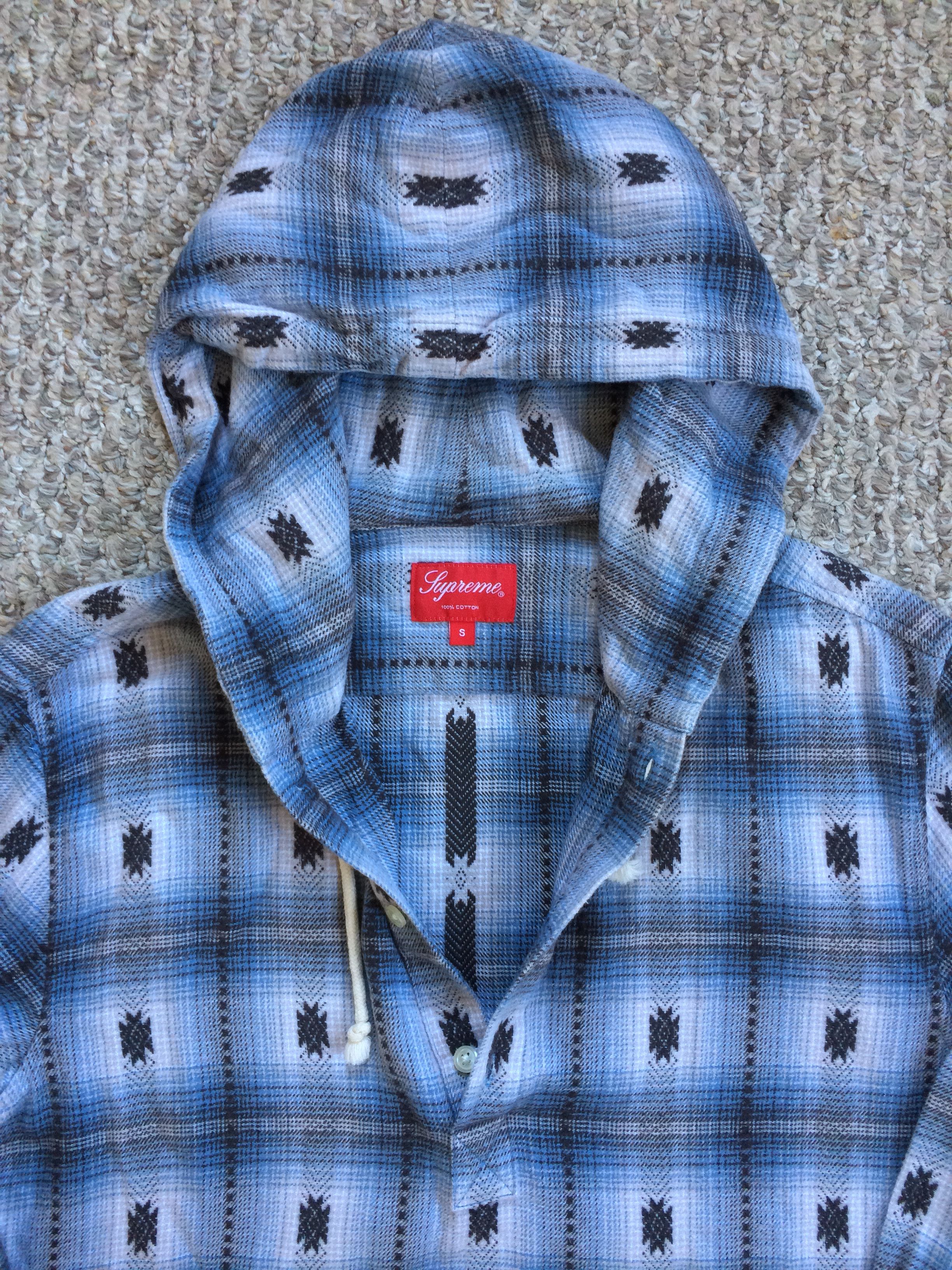 Supreme F/W 2014 Supreme Shadow Plaid Hooded Flannel | Grailed