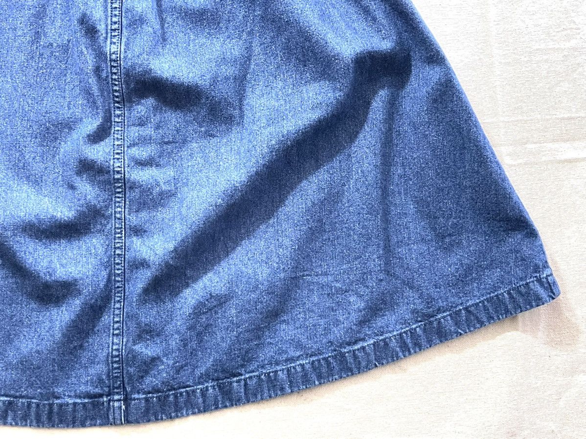 CHOCOOLATE Denim Elastic Waist A Line Faux Button Midi Skirt Size 27" / US 4 / IT 40 - 18 Thumbnail