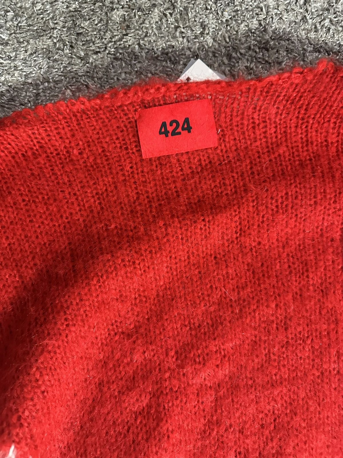 424 424 Red Mohair Sweater Size US XS / EU 42 / 0 - 6 Thumbnail
