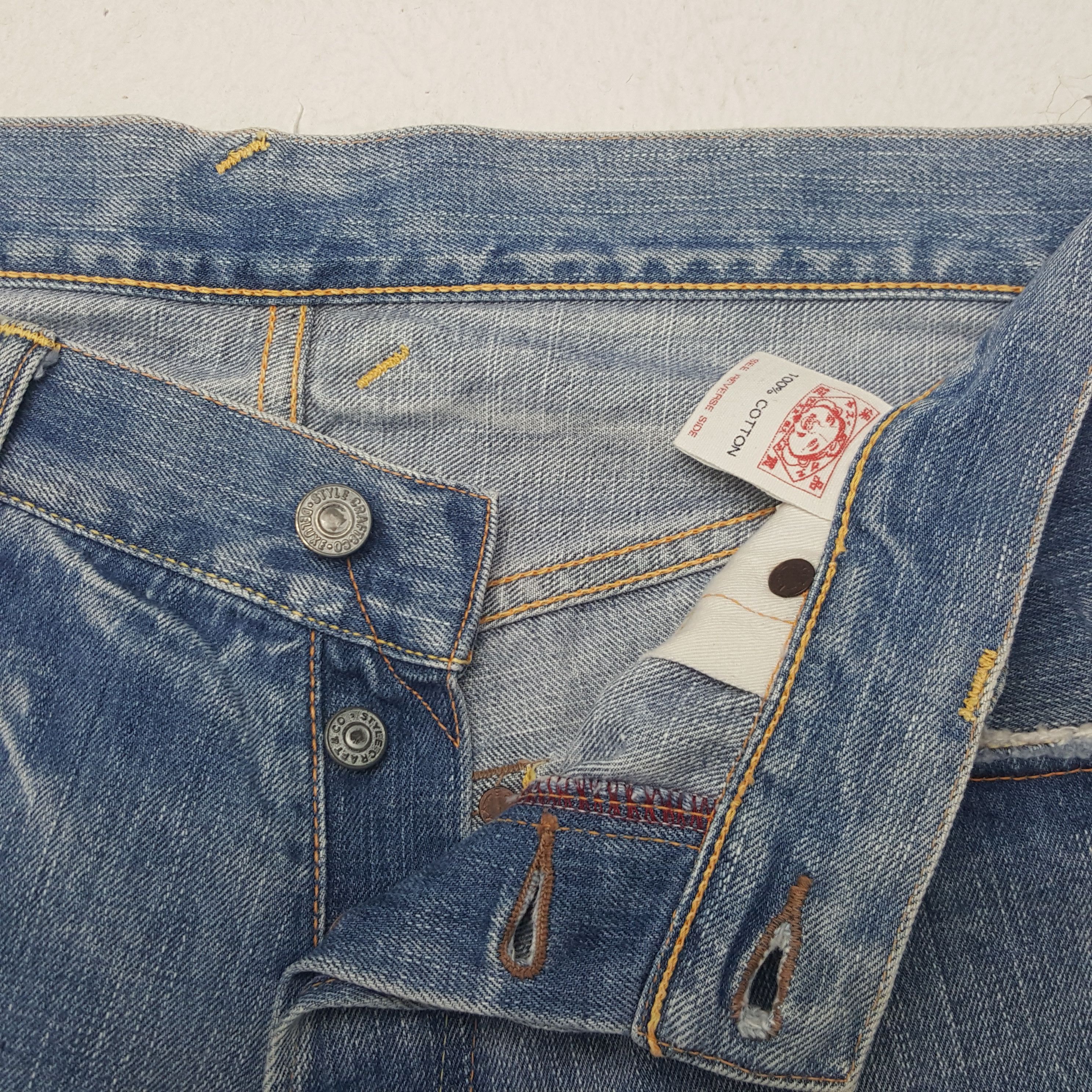 Evisu × Japanese Brand Vintage Evisu Custom Art Daicock Streetwear Denim Jeans Size US 32 / EU 48 - 12 Thumbnail