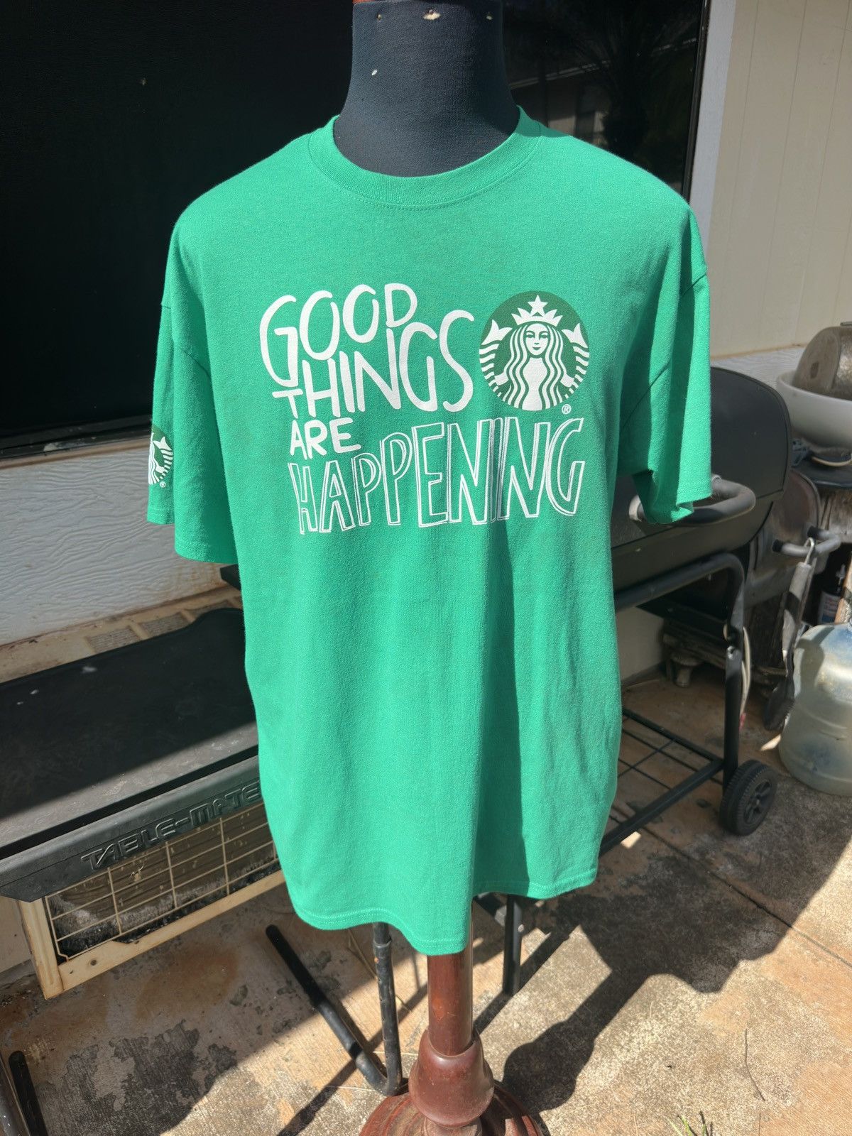 Other Starbucks Good Things Are Happening Employee T-Shirt LARGE Size US L / EU 52-54 / 3 - 1 Thumbnail