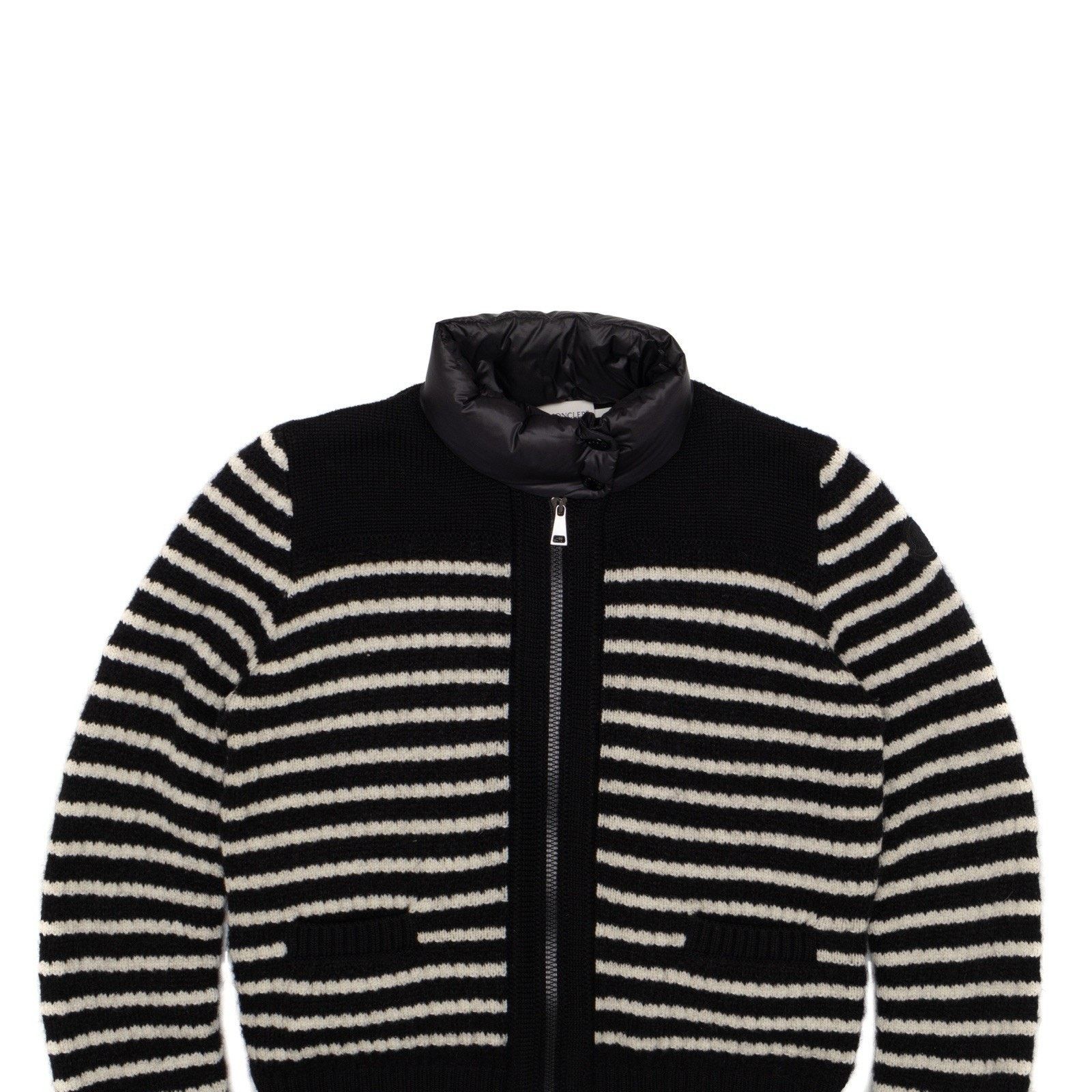 Moncler 1.6k$ MONCLER Striped Cardigan Tricot Wool Down Jacket XS Size XS / US 0-2 / IT 36-38 - 6 Thumbnail