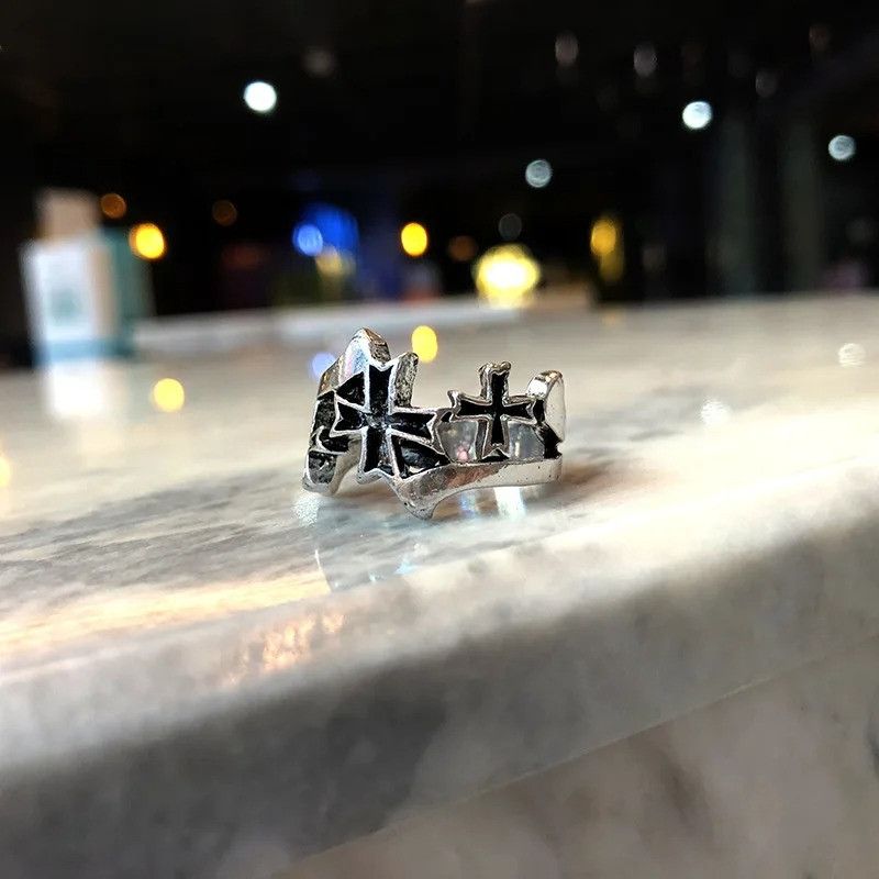 Japanese Brand Retro Triple Cross Ring Size ONE SIZE - 5 Thumbnail