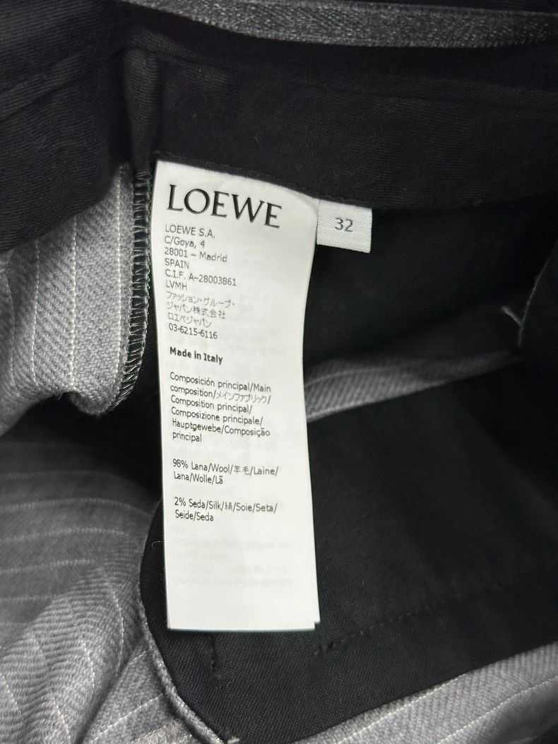 Loewe LOEWE Grey vertical striped trousers Size 42" / US 20 - 5 Thumbnail