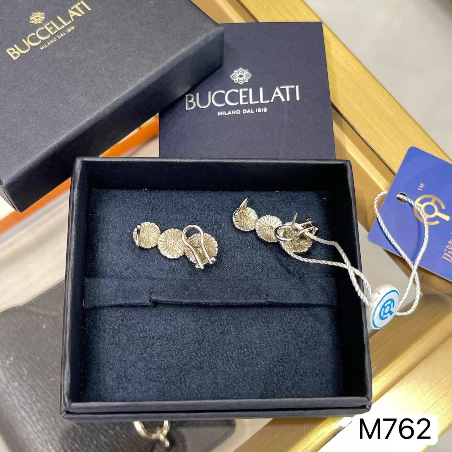 Buccellati Buccellati 3-Daisy Silver Earrings New Box M762 Size ONE SIZE - 4 Thumbnail