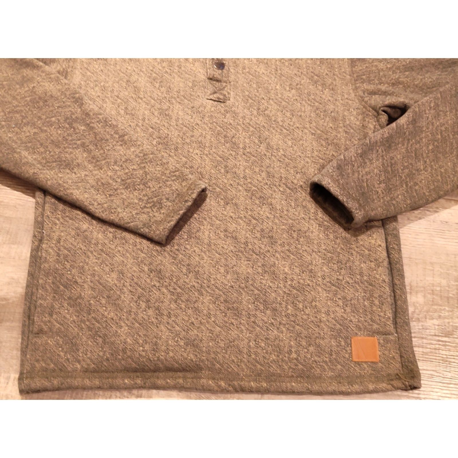 Vintage Men's Navy Yard Workwear Size Small Quarter Button Pullover Soft Plush Lined EUC Size US S / EU 44-46 / 1 - 3 Thumbnail