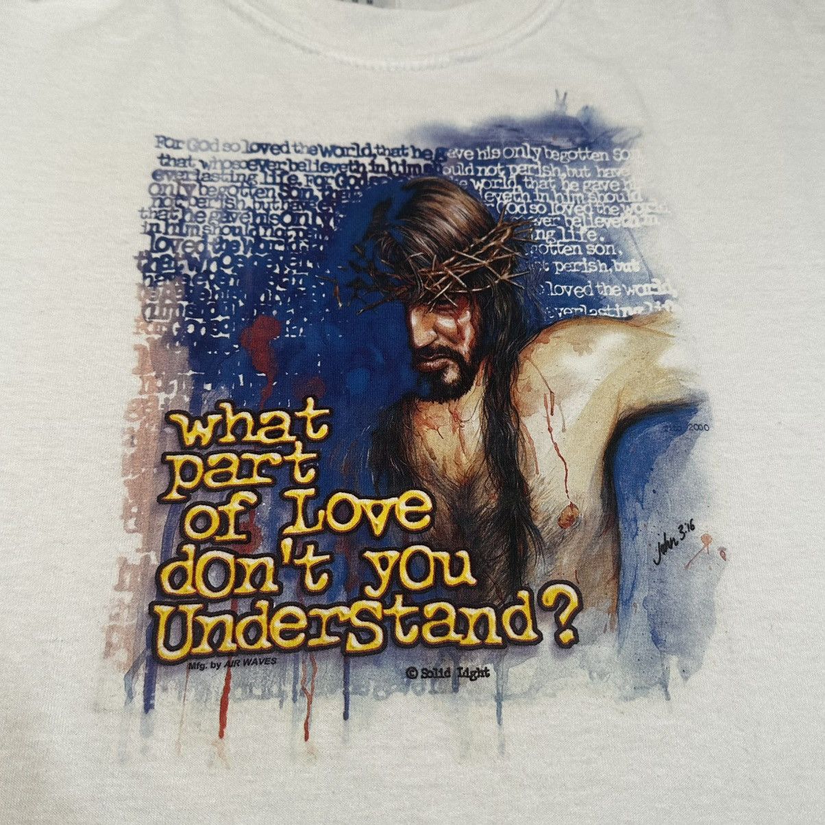Vintage Vintage Y2K Jesus Cross John 3:16 Christian Cross Shirt Size US M / EU 48-50 / 2 - 2 Thumbnail