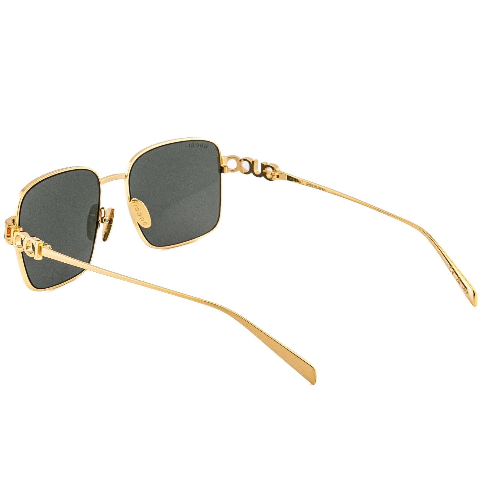 Gucci GUCCI 1937 Gg1937S Gold Gray Logo Unisex Metal Rectangle 001 Size ONE SIZE - 4 Thumbnail