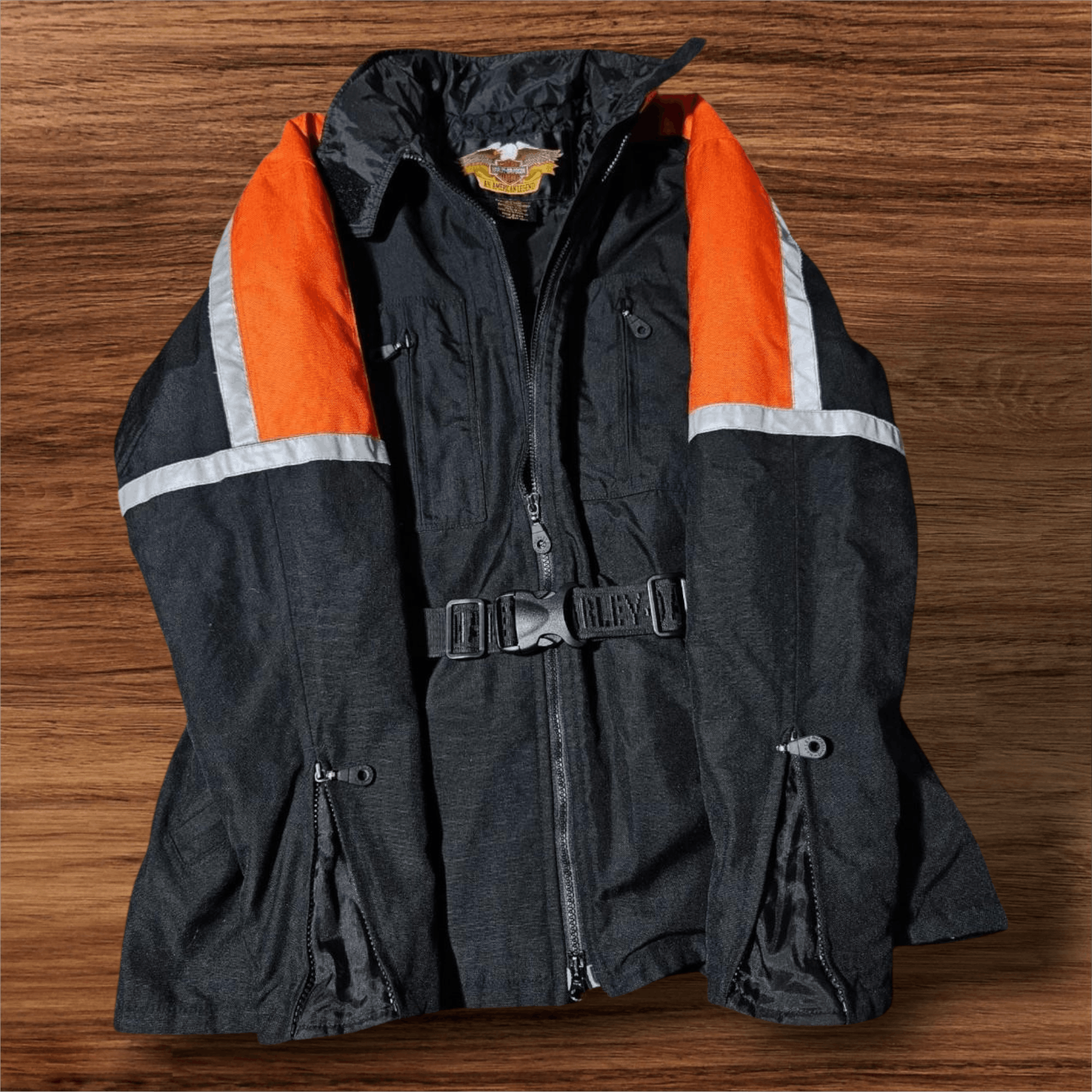 Harley Davidson Vintage Harley-Davidson USA Belted Heated Jacket Moto MEDIUM Size US M / EU 48-50 / 2 - 2 Thumbnail