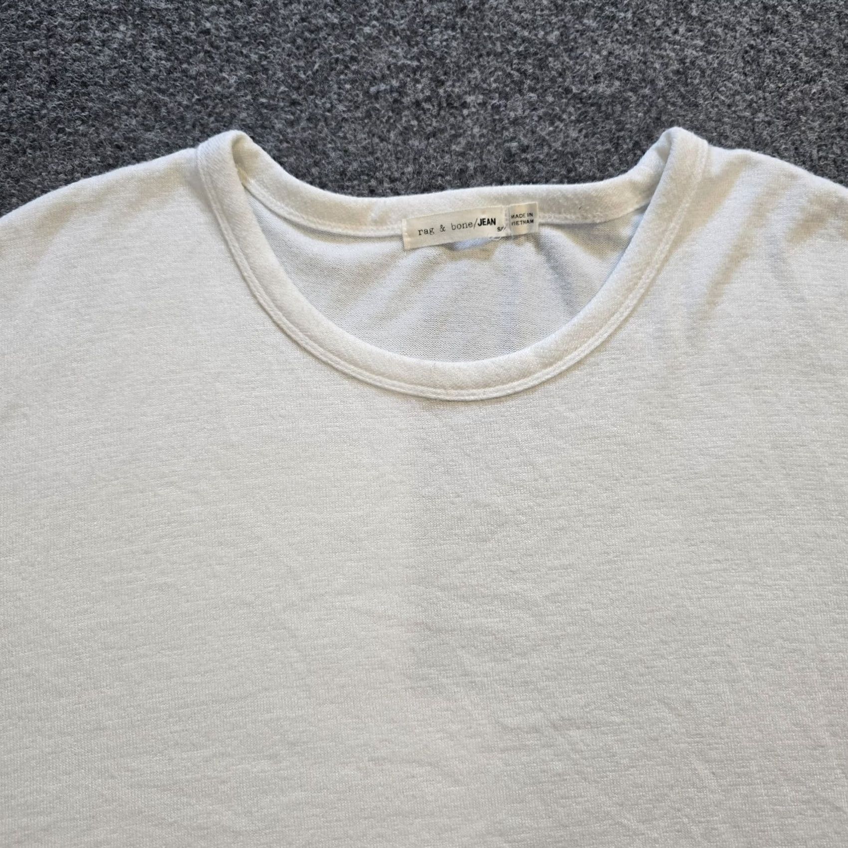 Rag & Bone Rag & bone Top Womens Small White Knit Cold Shoulder Long Sleeve Casual Capsule Shirt Size S / US 4 / IT 40 - 2 Thumbnail