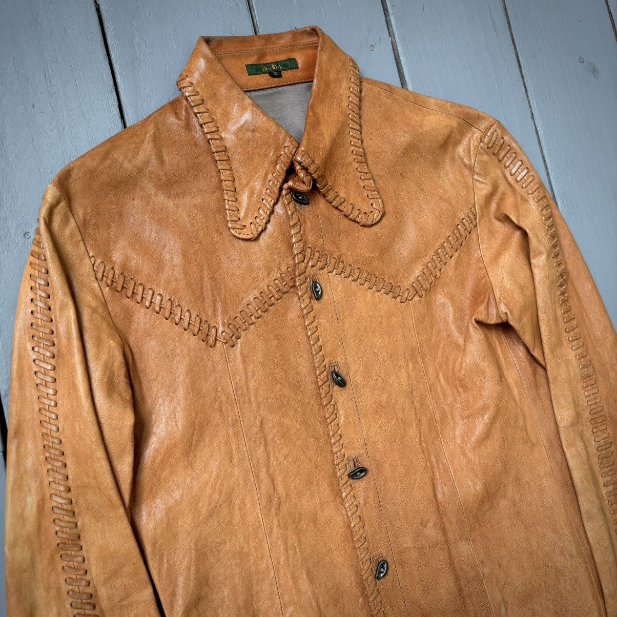 If Six Was Nine Obelisk Leather Cowboy Shirt Size US S / EU 44-46 / 1 - 2 Thumbnail