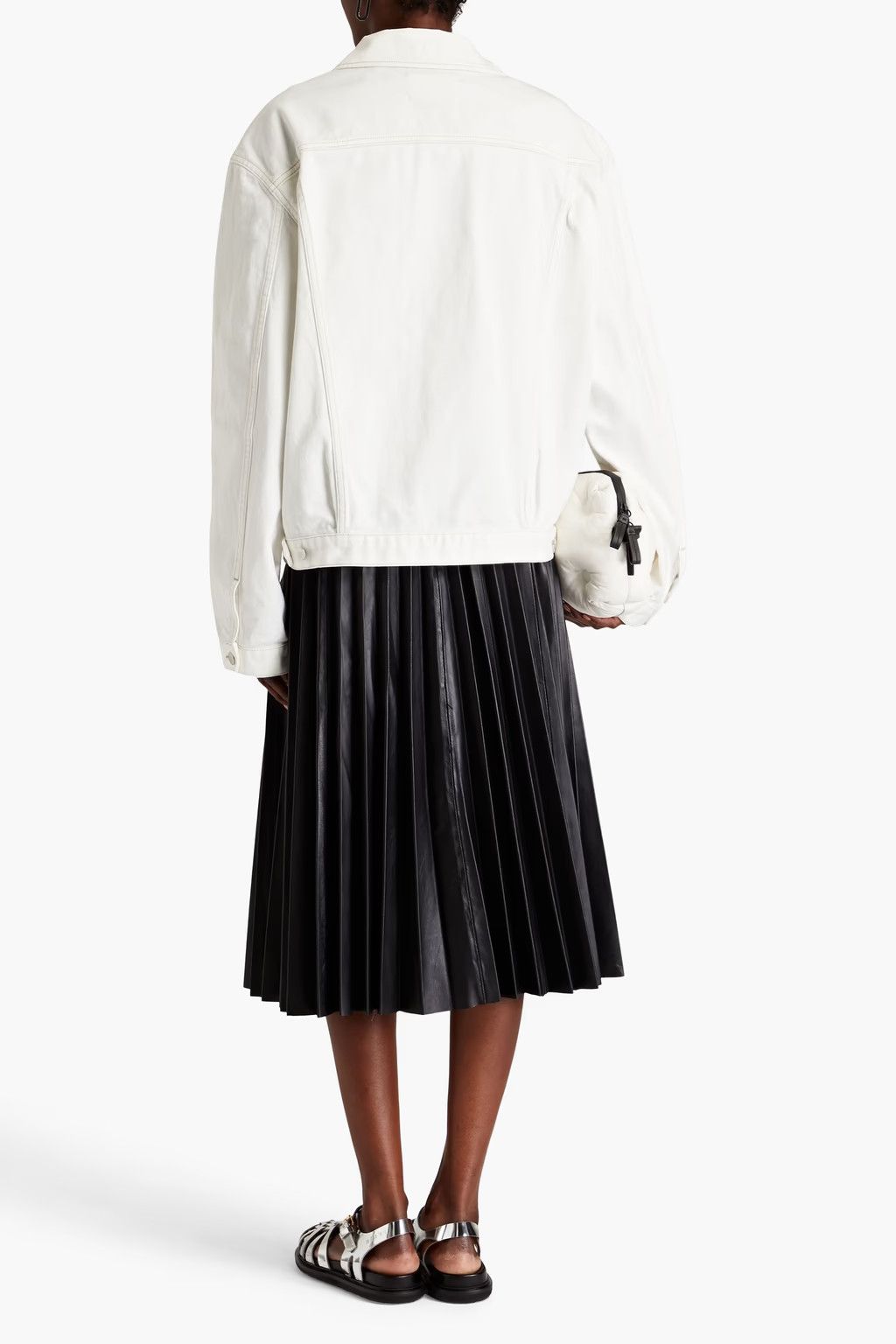 Maison Margiela o1y0625 Denim Jacket in White Size S / US 4 / IT 40 - 3 Thumbnail
