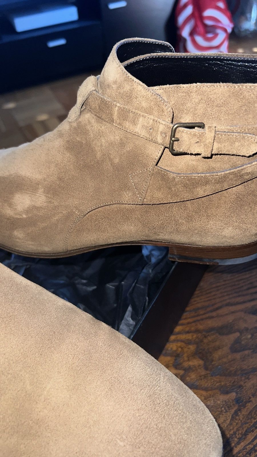 Saint Laurent Paris SAINT LAURENT Paris JODHPUR London 20 Crop Boot Suede Sz 15 Size US 15 / EU 48 - 2 Thumbnail