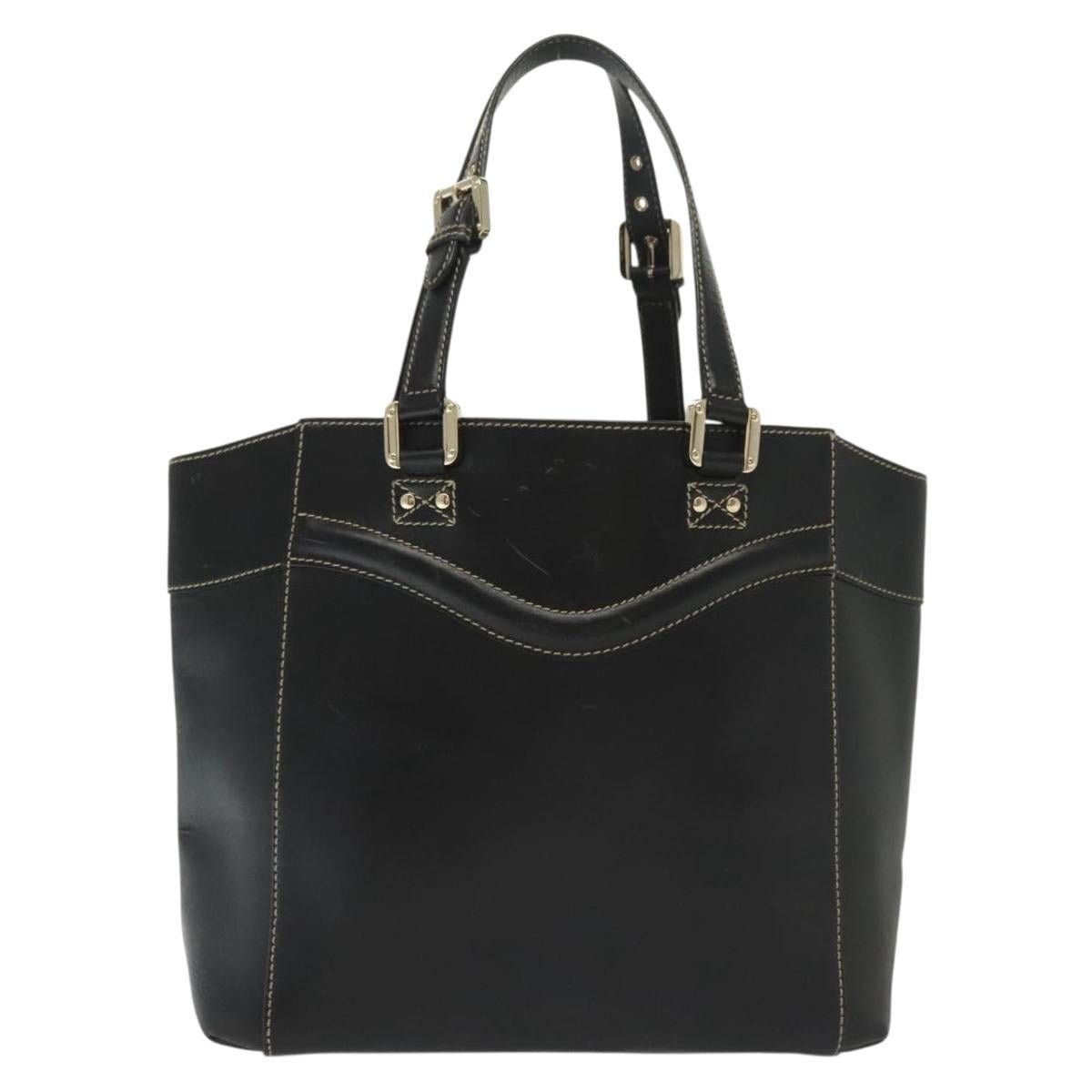 Gucci GUCCI Tote Bag Leather Gold Black Size ONE SIZE - 3 Thumbnail