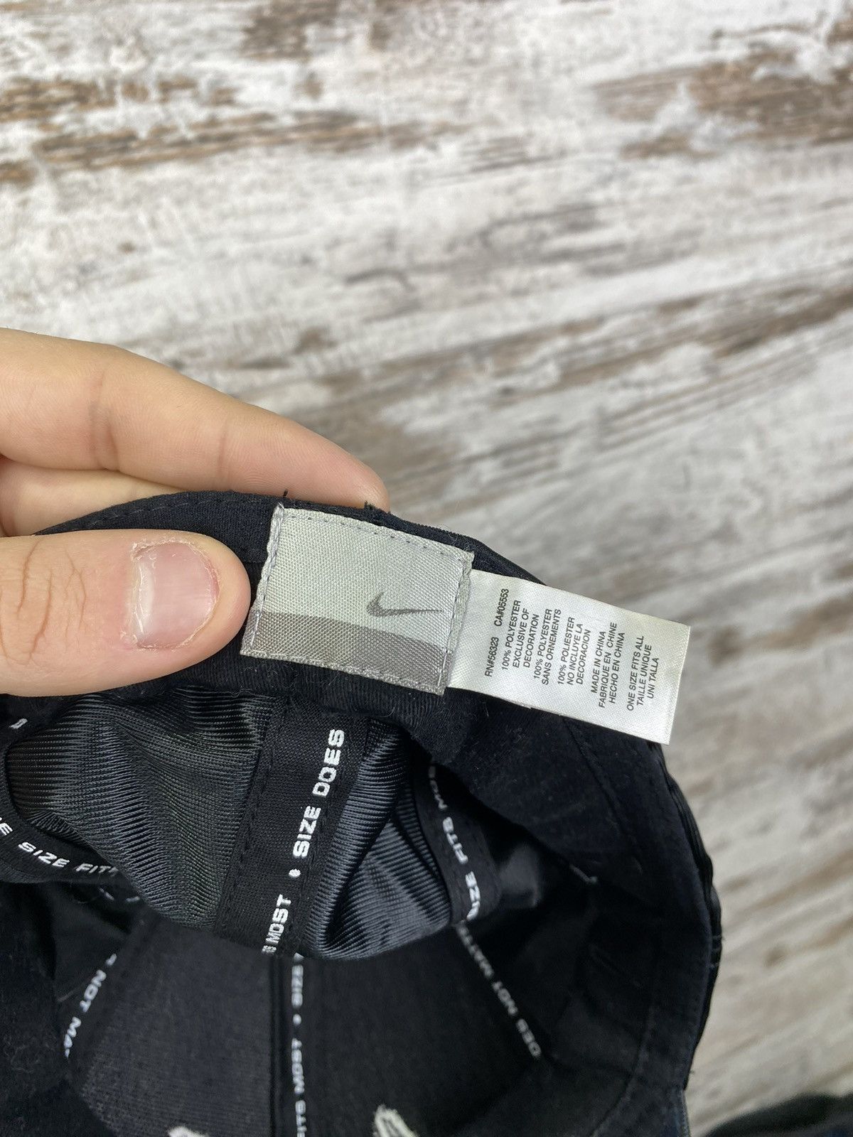 Nike × Vintage Mens Vintage New Nike cap swoosh black hats streetwear rare Size ONE SIZE - 8 Thumbnail