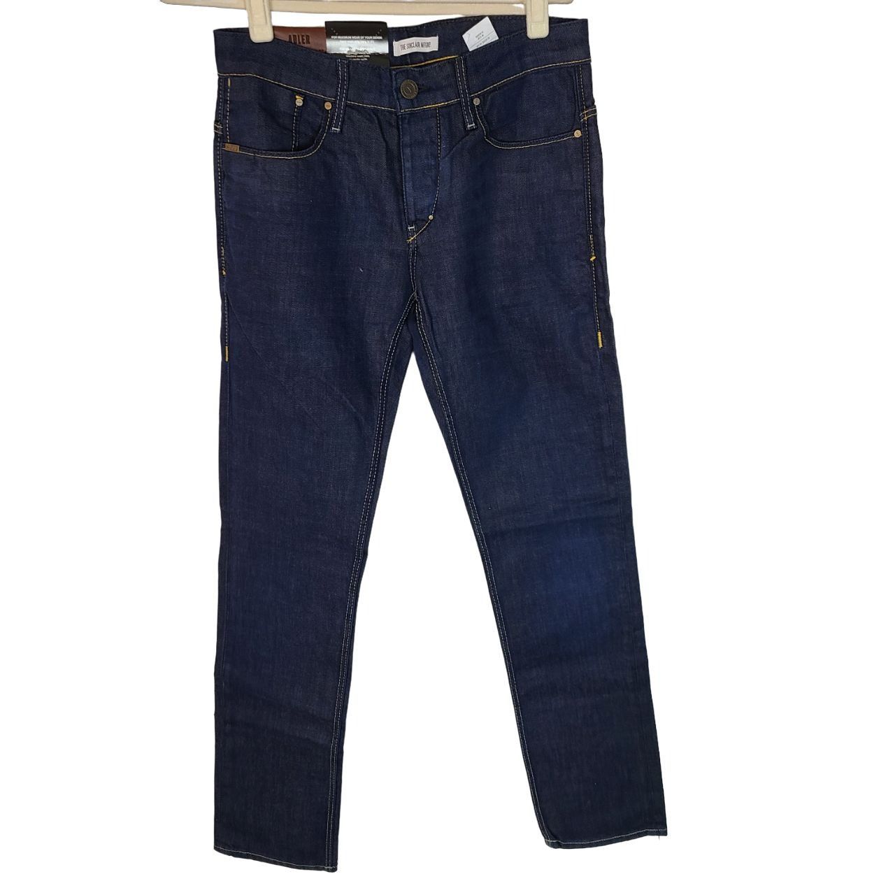 The Sinclair MFGRP Mens 30 Blue Dark Wash Denim Adler Jeans