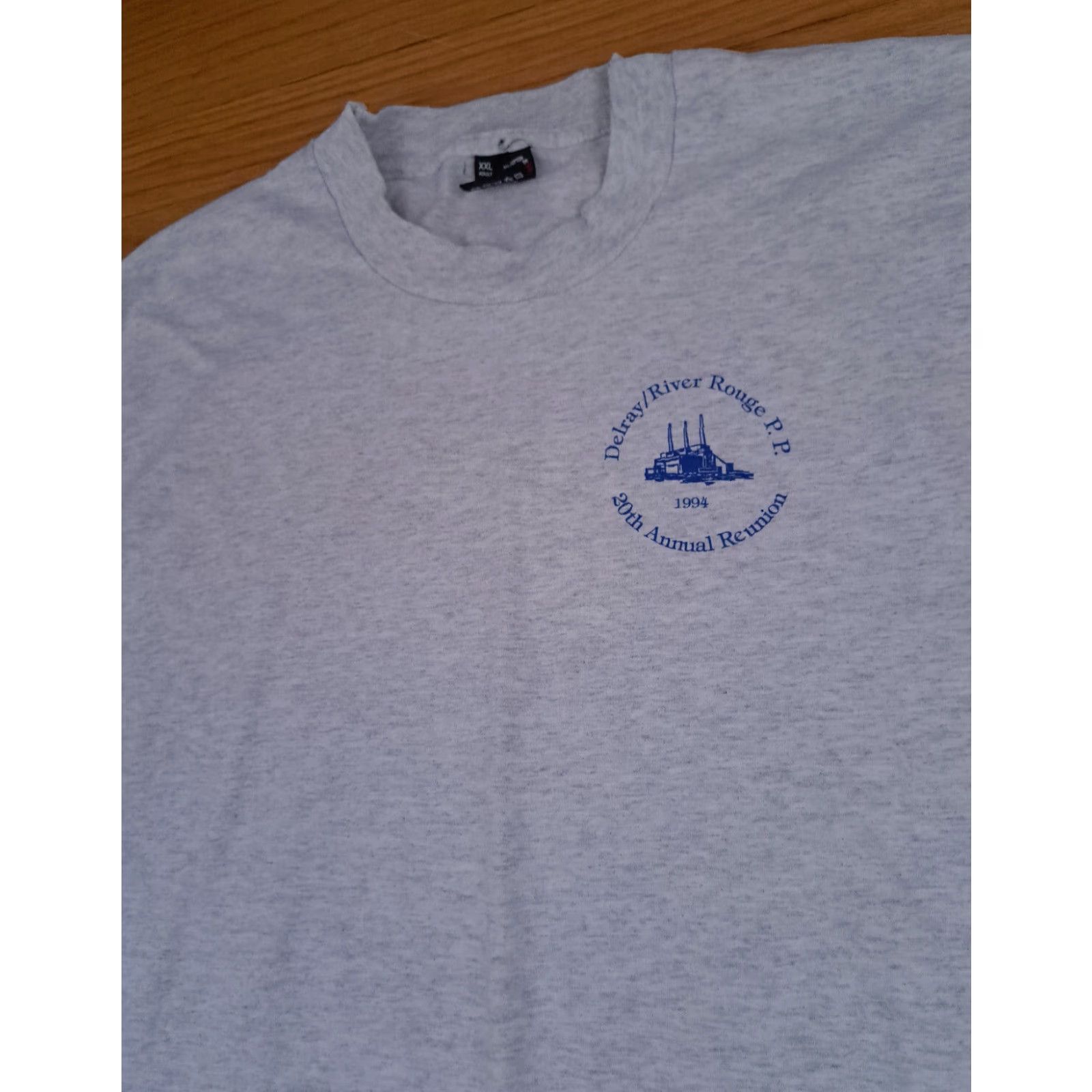 Vintage VINTAGE Delray/River Rouge Power Plant 20th Reunion T-Shirt USA Made 2XL Gray Mens 1994 Size US XXL / EU 58 / 5 - 2 Thumbnail