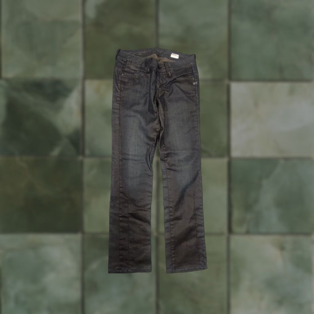 G-Star VINTAGE G-Star Raw Elect Straight Jeans Womens 29 Blue Denim Low 6.5-8.5in 5-Pocket Waxed Raw Wash Stars 90s Y2K Size 29" - 1 Thumbnail