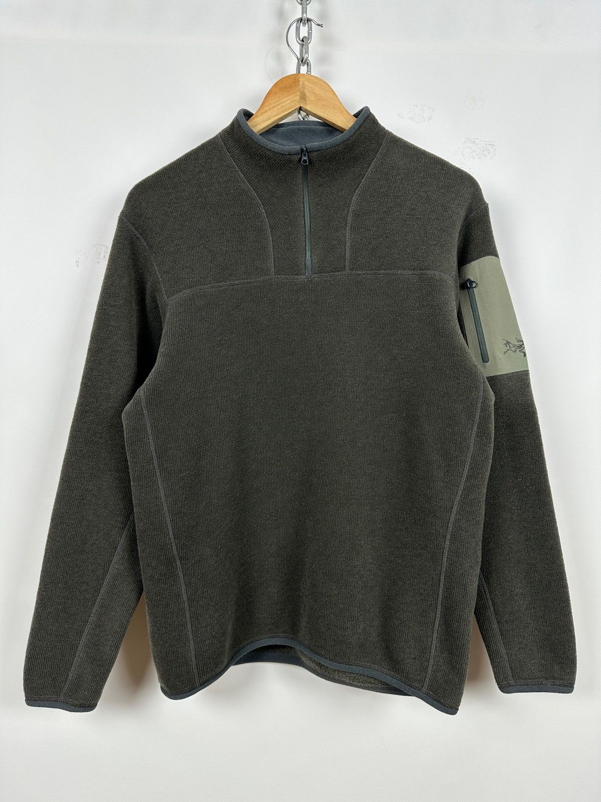 Arc'teryx Vintage Arcteryx Khaki Polartec Fleece Jacket Size US M / EU 48-50 / 2 - 2 Thumbnail