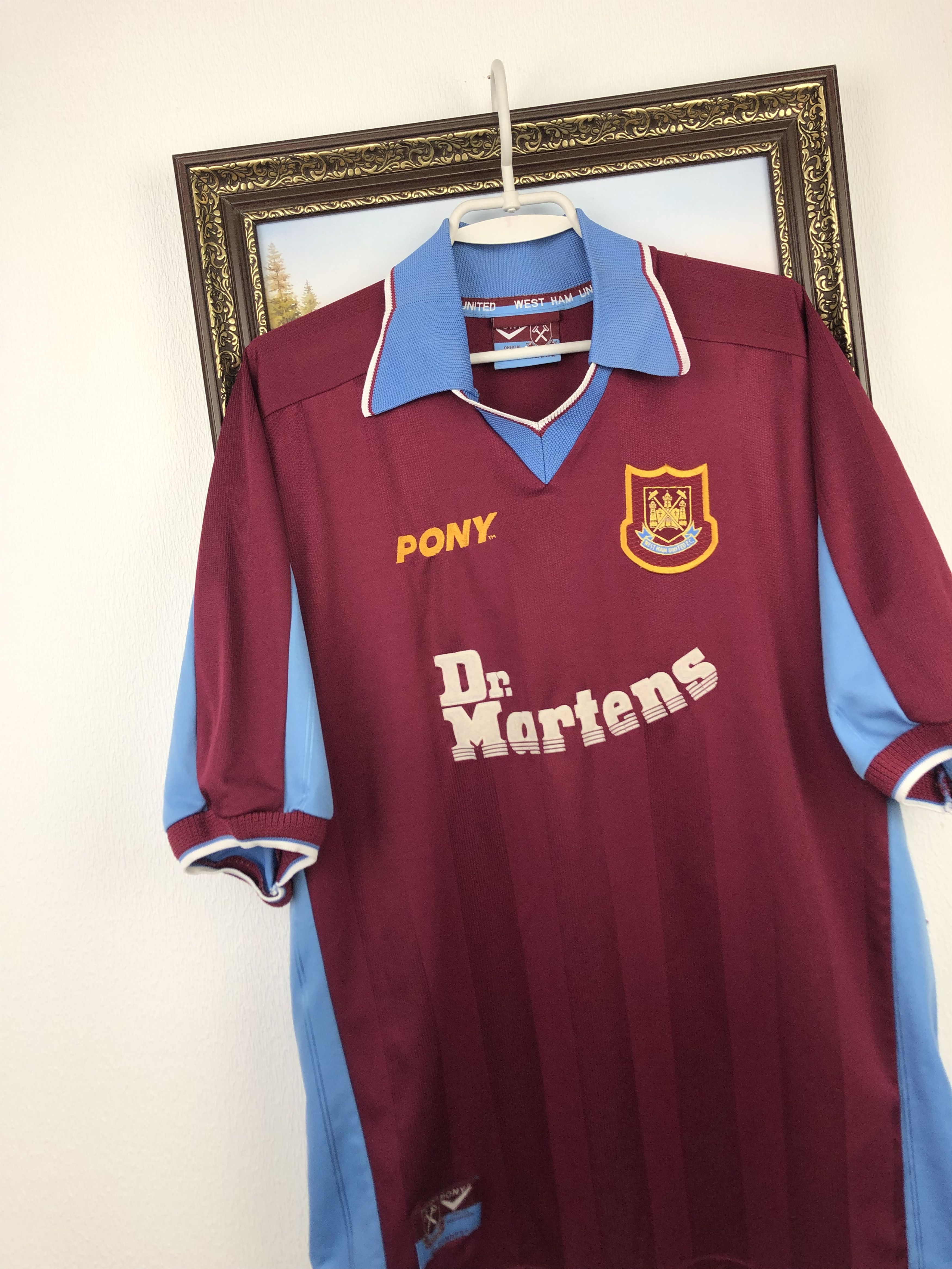 Vintage West Ham United Home football shirt 1998 Soccer Jersey Pony Size US XL / EU 56 / 4 - 3 Thumbnail