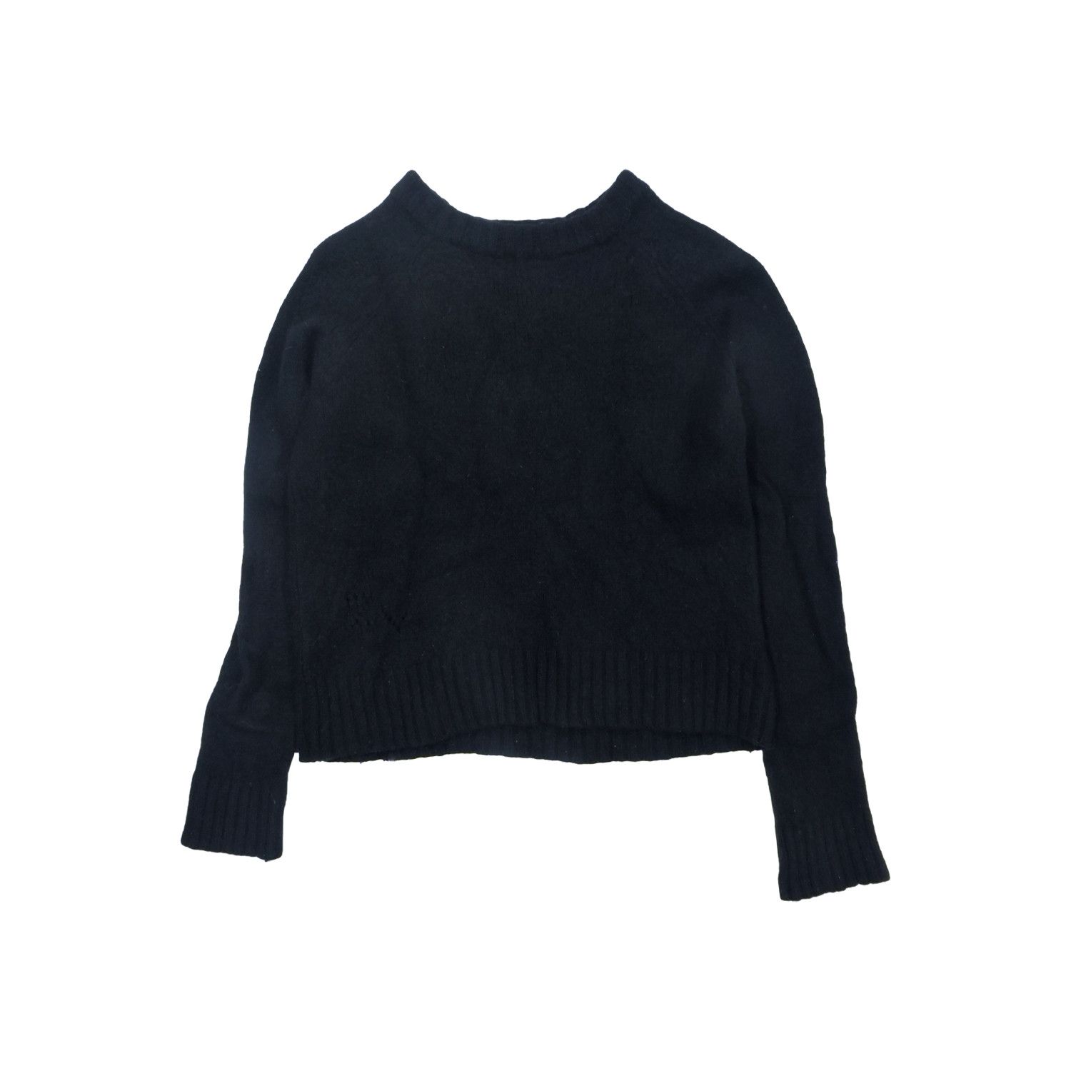 Zadig & Voltaire ZADIG & VOLTAIRE BAT RIDER PLUMP BLACK WOOL KNIT SWEATER Size M / US 6-8 / IT 42-44 - 2 Thumbnail