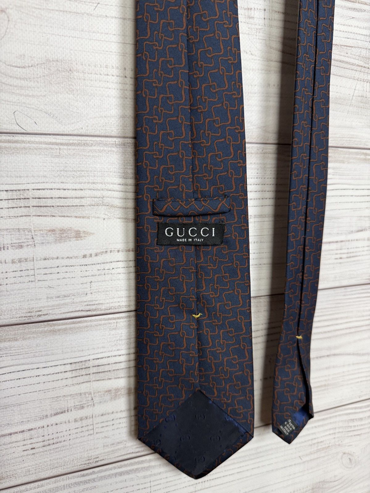 Gucci Vintage Gucci Silk Tie Made In Italy Size ONE SIZE - 6 Thumbnail