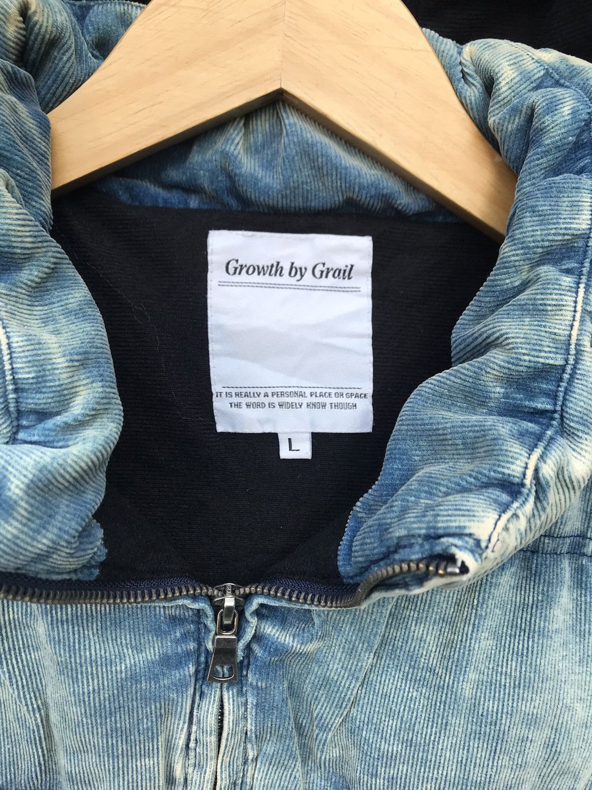 Japanese Brand Growth by Grail Faded Puffer Jacket Hoodie Size US M / EU 48-50 / 2 - 3 Thumbnail
