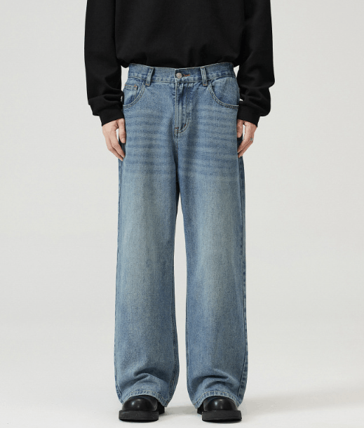 Japanese Brand Blue American retro washed distressed jeans y2k Size US 32 / EU 48 - 1 Thumbnail