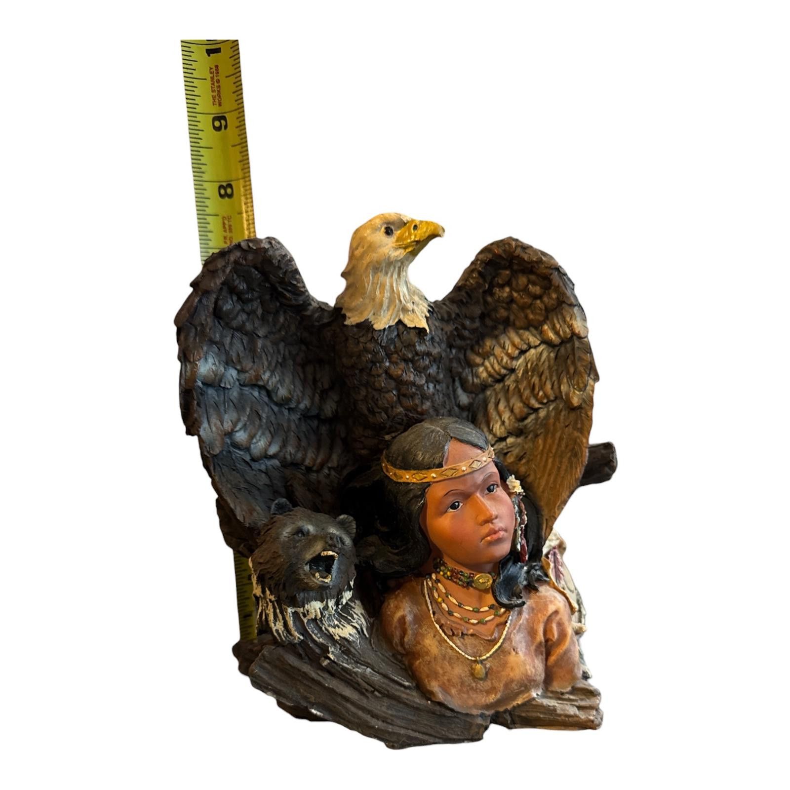 The Unbranded Brand Decorative Native American Inspired Sculpture with Eagle and Size ONE SIZE - 1 Thumbnail