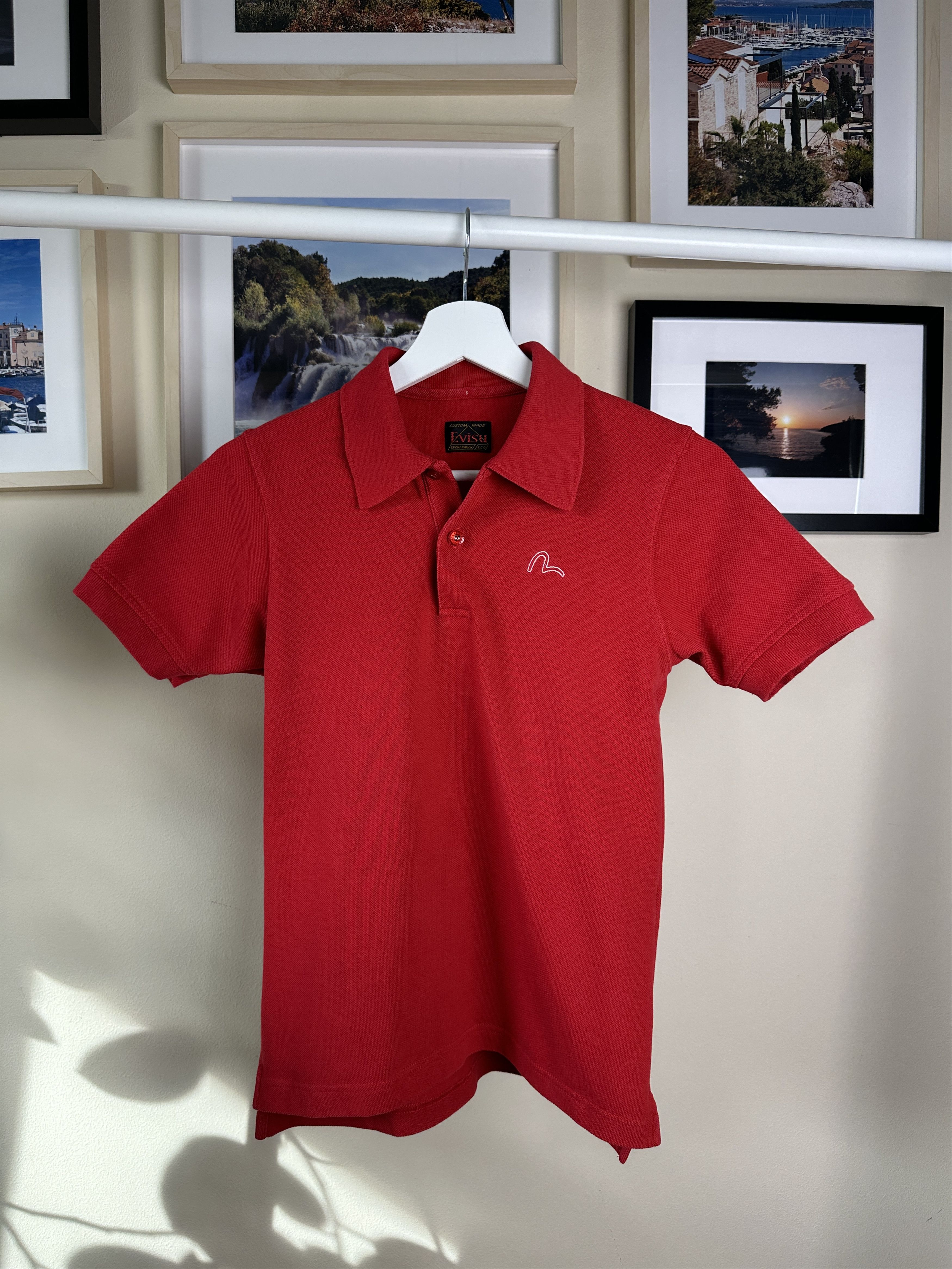 Evisu Vintage Evisu Red Polo Shirt – Size L – Evisu Ranch Japan Size L / US 10 / IT 46 - 1 Thumbnail