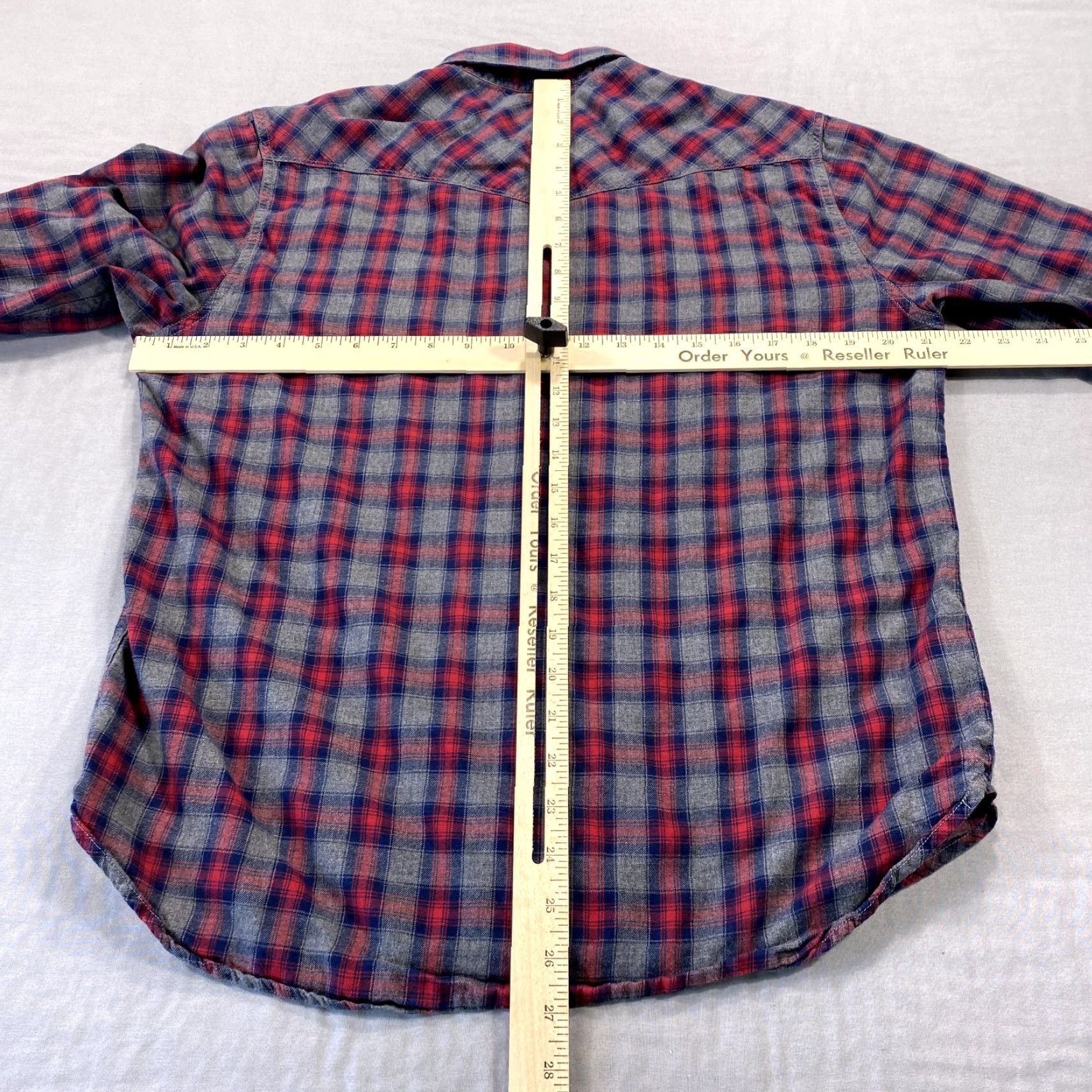 Lucky Brand Lucky Brand Shirt Men M Gray Red Flannel Pearl Snap Lightweight Western Plaid Button-Up Casual, Travel All Seasons, Pockets Mens Size US M / EU 48-50 / 2 - 4 Thumbnail