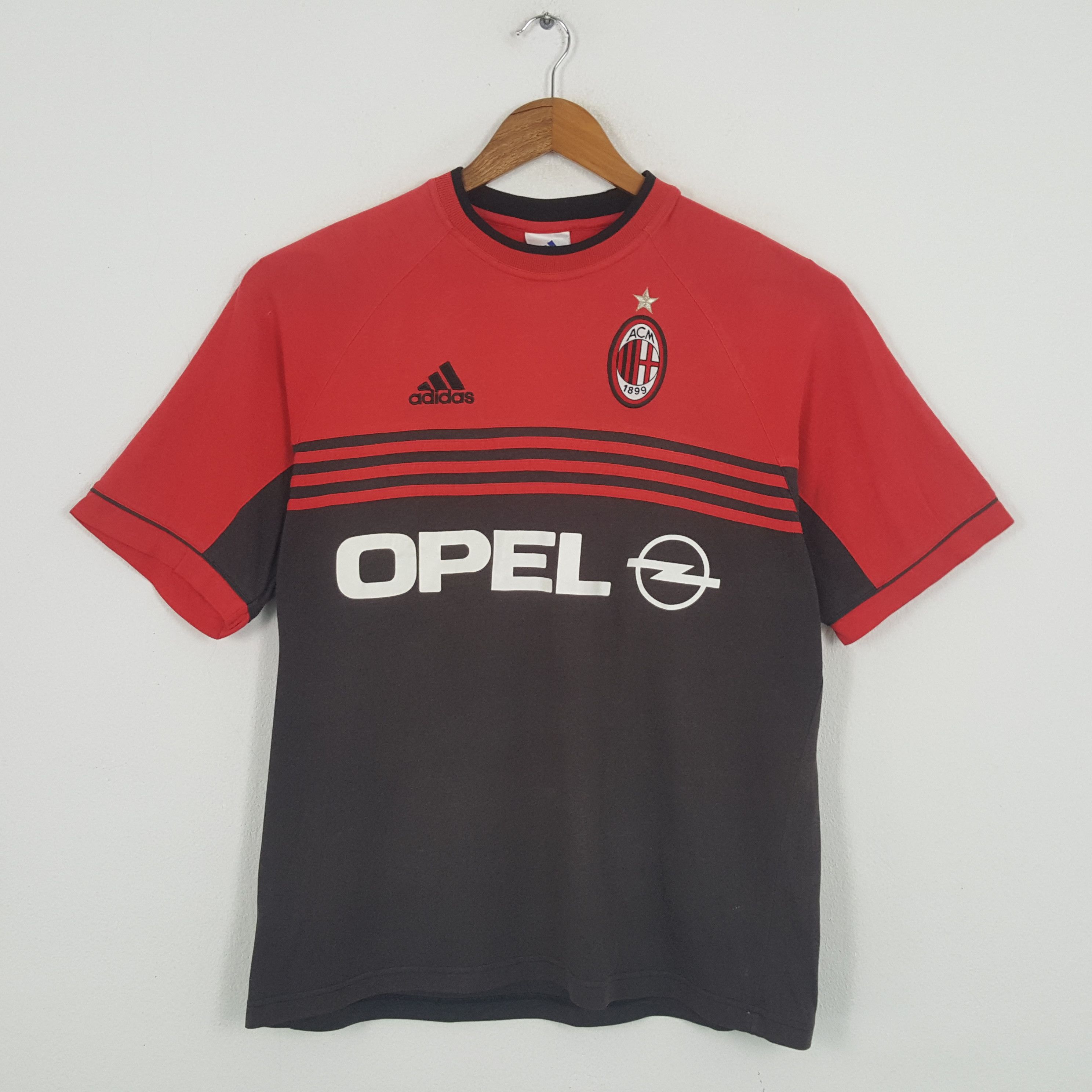 Adidas × Vintage Vintage ADIDAS AC MILAN Italian Football Club T-Shirts Size US L / EU 52-54 / 3 - 1 Thumbnail