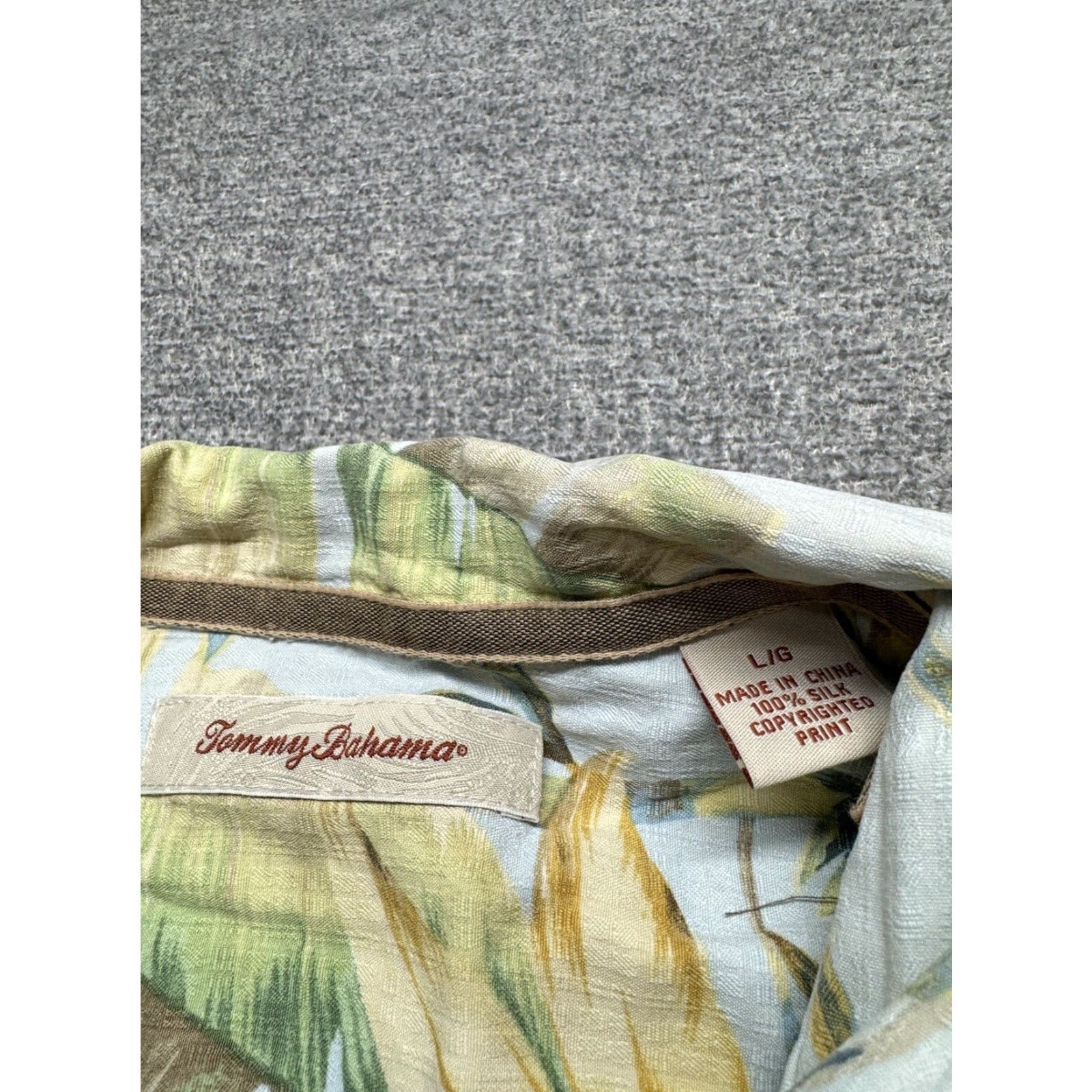 Tommy Bahama Tommy Bahama Shirt 100% Silk Floral Hawaiian Aloha Palm Tree Button Up Large Multicolor Silk Beach Tropical Mens Shirt Size US L / EU 52-54 / 3 - 6 Thumbnail