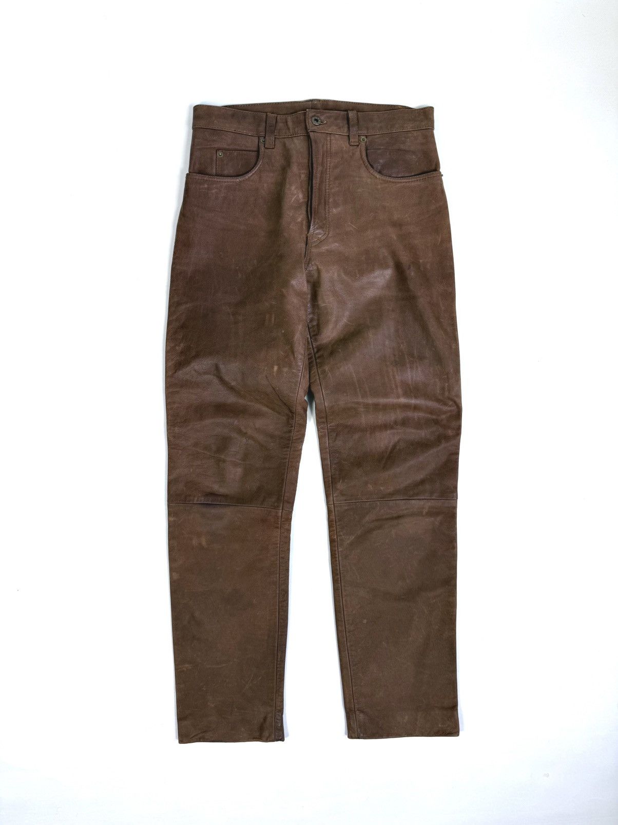 Genuine Leather Vintage 90s Stockerpoint Leather Biker Western Pants Size US 32 / EU 48 - 7 Thumbnail
