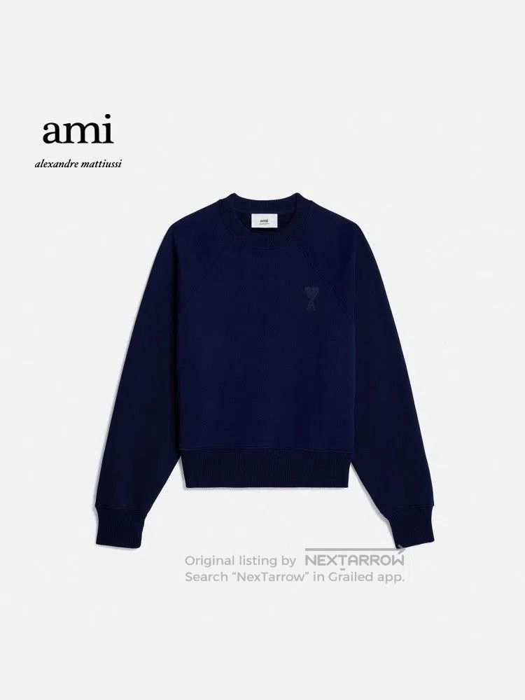 AMI Ami Paris Heart Embroidery Crewneck Sweatshirt. Size S / US 4 / IT 40 - 9 Thumbnail