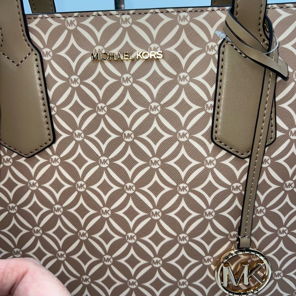 Michael Kors Michael Kors Large Signature Logo Tote Bag Maple Camel Light Size ONE SIZE - 5 Thumbnail