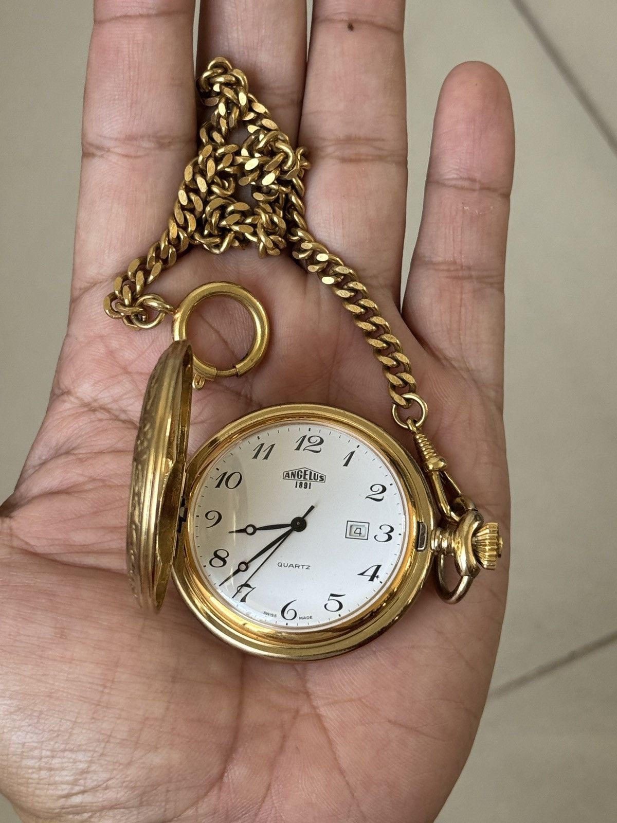 Vintage VINTAGE ANGELUS CLASSIC POCKET WATCH SWISS MADE Size 42 - 2 Thumbnail