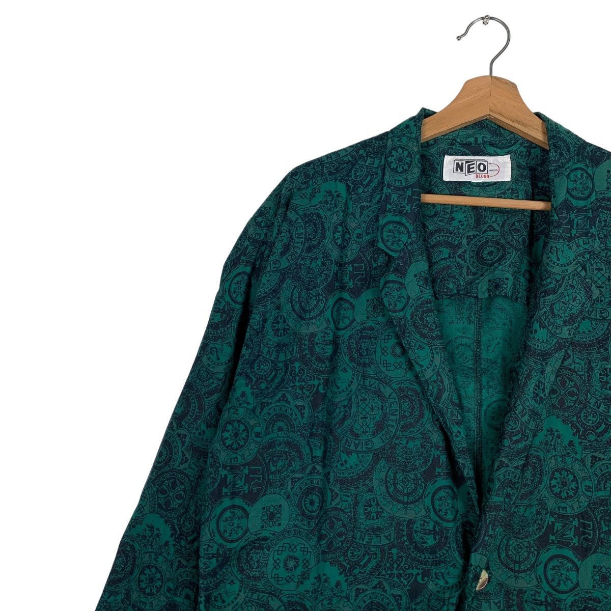 Japanese Brand NEO BLOOD TOKYO Fullprint Casual Jacket #0892-C40 Size US L / EU 52-54 / 3 - 6 Thumbnail