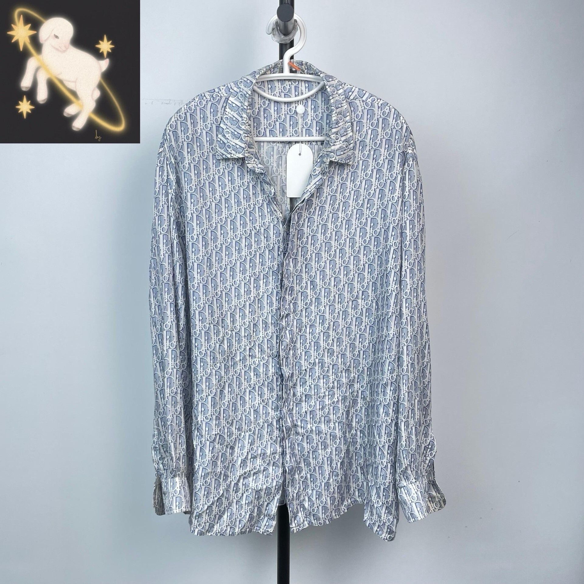 Dior Dior Blue Shirt 40 Men Size US M / EU 48-50 / 2 - 1 Thumbnail