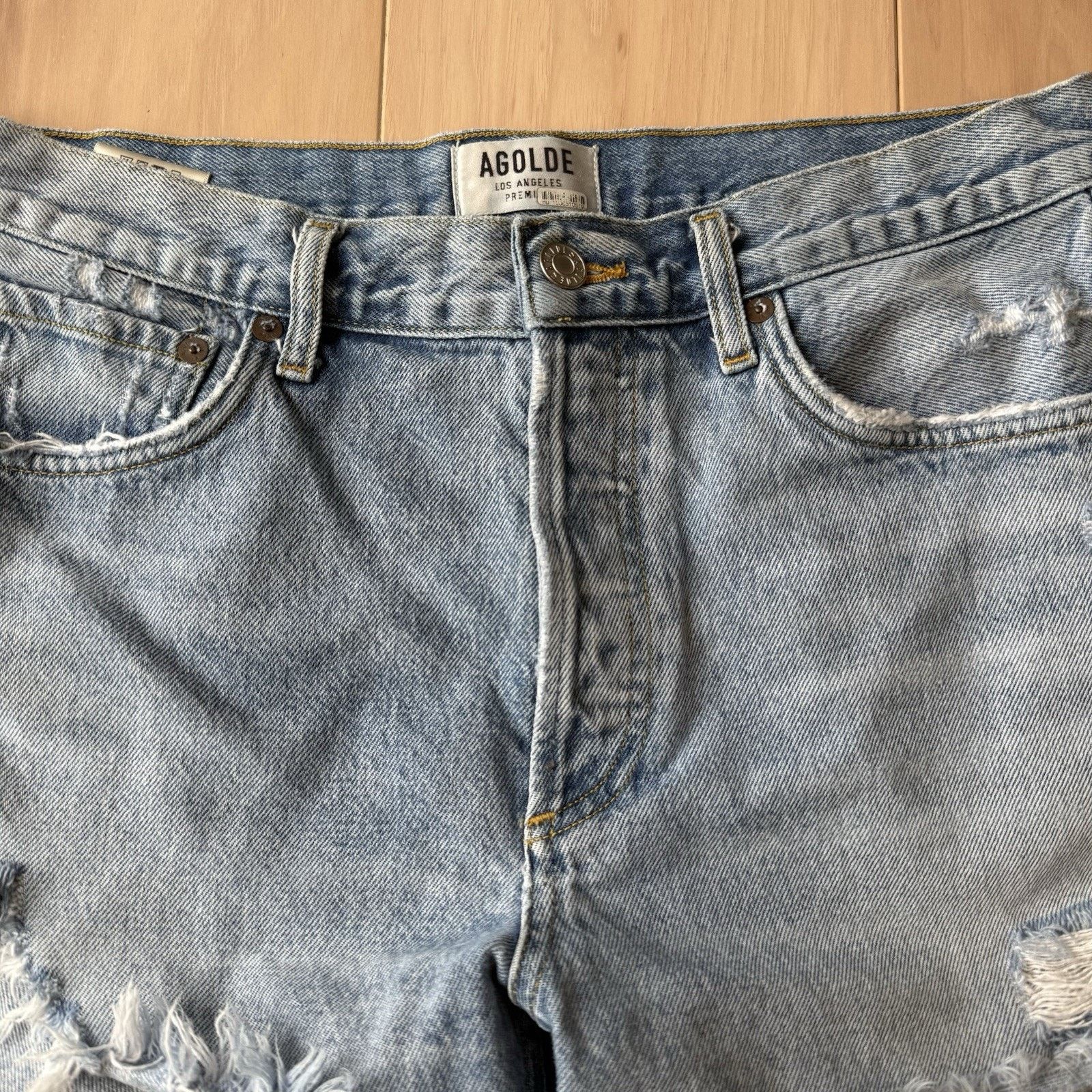 Agolde Agolde Denim Shorts Women's 31 Blue Jorts Summer Glam Boho Size 31" - 3 Thumbnail