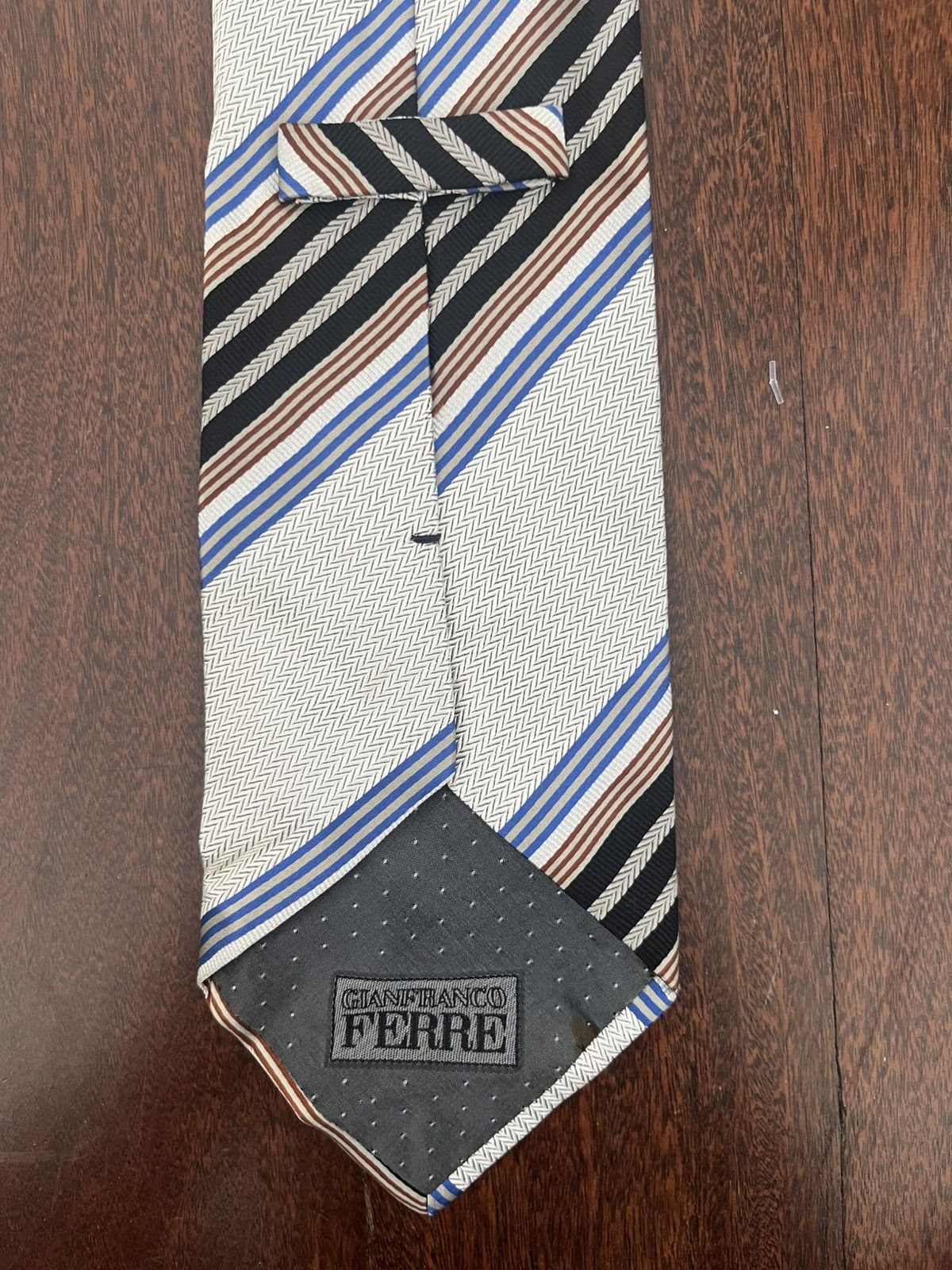 Designer × Gianfranco Ferre Gianfranco Ferre Silk Striped Tie Size ONE SIZE - 3 Thumbnail