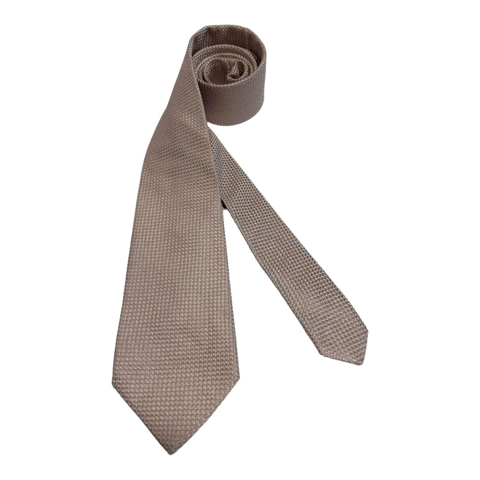 Trussardi TRUSSARDI Light Pink Geometric Luxury Designer Silk Tie Ital Size ONE SIZE - 1 Thumbnail