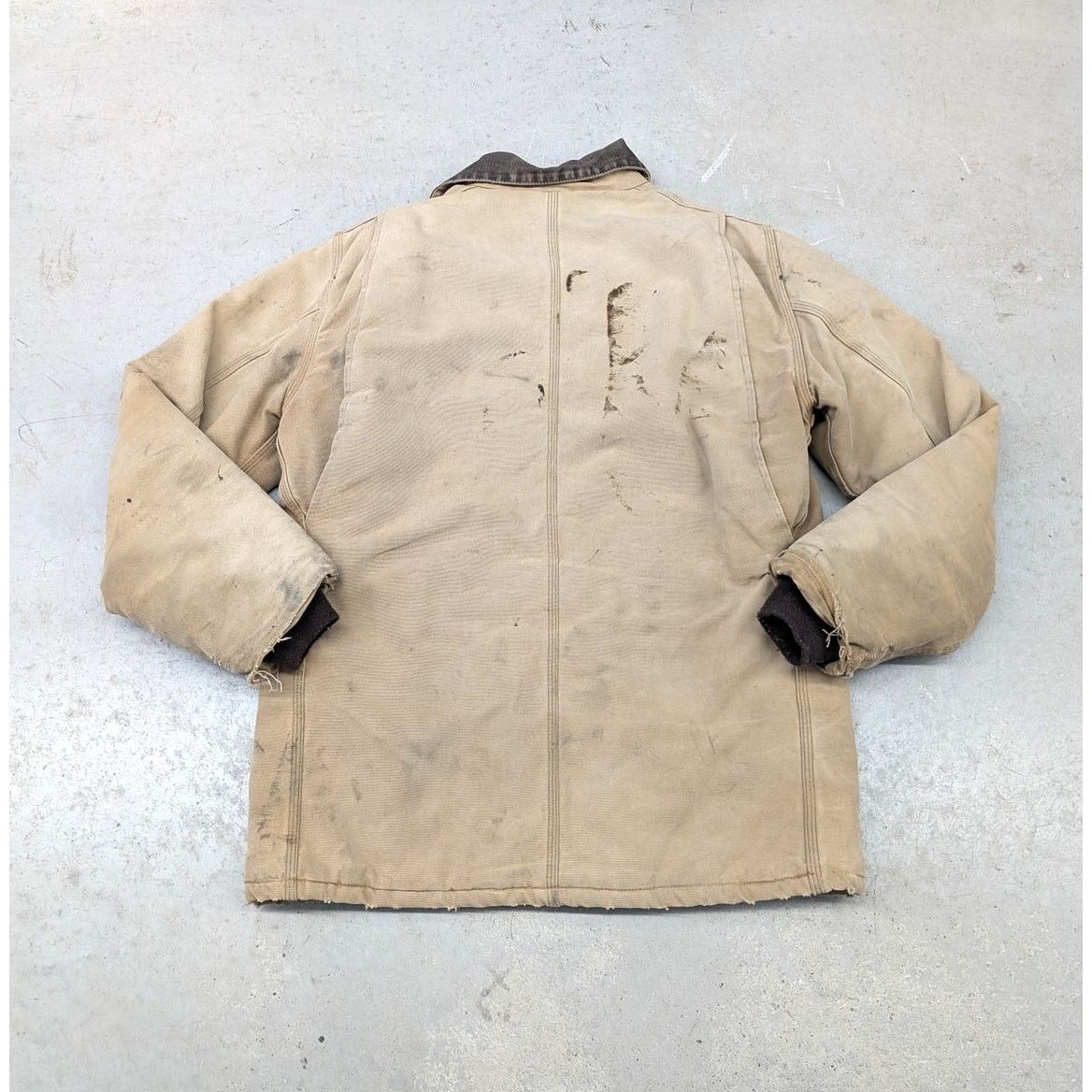 Carhartt × Vintage Vintage Made USA Carhartt 421 Work Wear Jacket Lined Size US XL / EU 56 / 4 - 2 Thumbnail