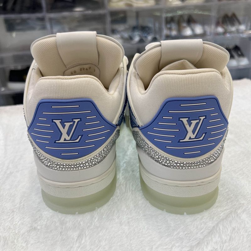 Louis Vuitton Louis Vuitton Stylish Low-Top Trainers in Blue White -2505 Size US 9.5 / EU 42-43 - 3 Thumbnail
