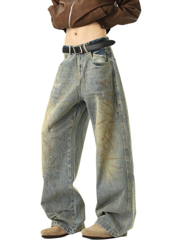 Vintage Men's Vintage-Style Washed & Distressed Ripped Jeans Size US 32 / EU 48 - 2 Thumbnail