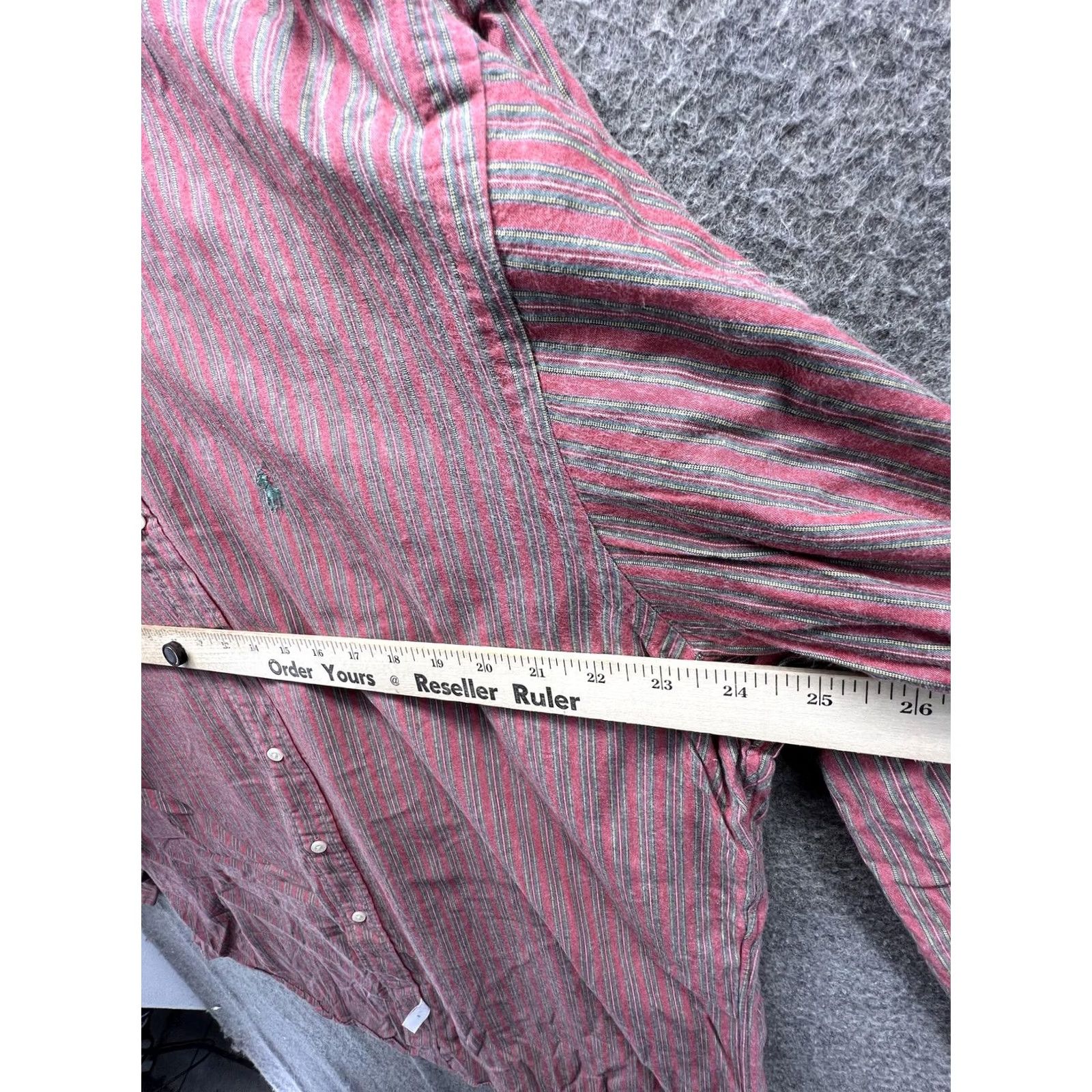 Ralph Lauren Ralph Lauren Shirt Mens Large Red Stripe Long Sleeve Button Front Casual Woven Size US L / EU 52-54 / 3 - 2 Thumbnail