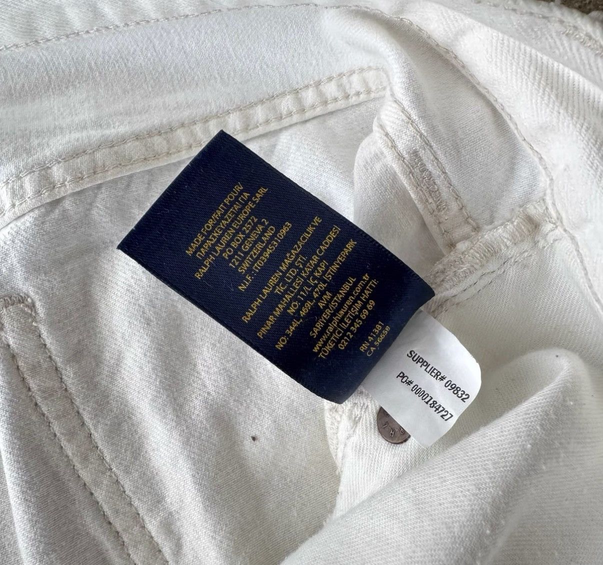 Polo Ralph Lauren Polo Ralph Lauren White Patch Distressed Jeans K22 Size US 27 - 6 Thumbnail
