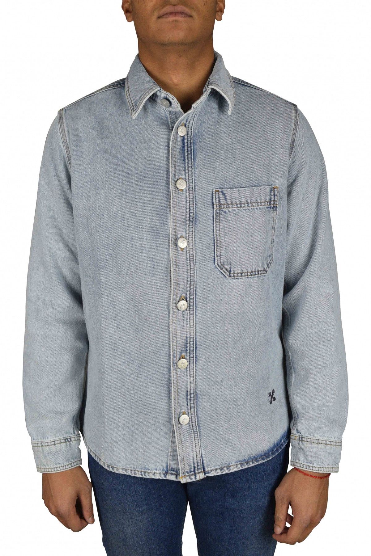 Off-White Off-White Black Arrow Motif Iconic Logo Denim Jacket Size US XL / EU 56 / 4 - 6 Thumbnail